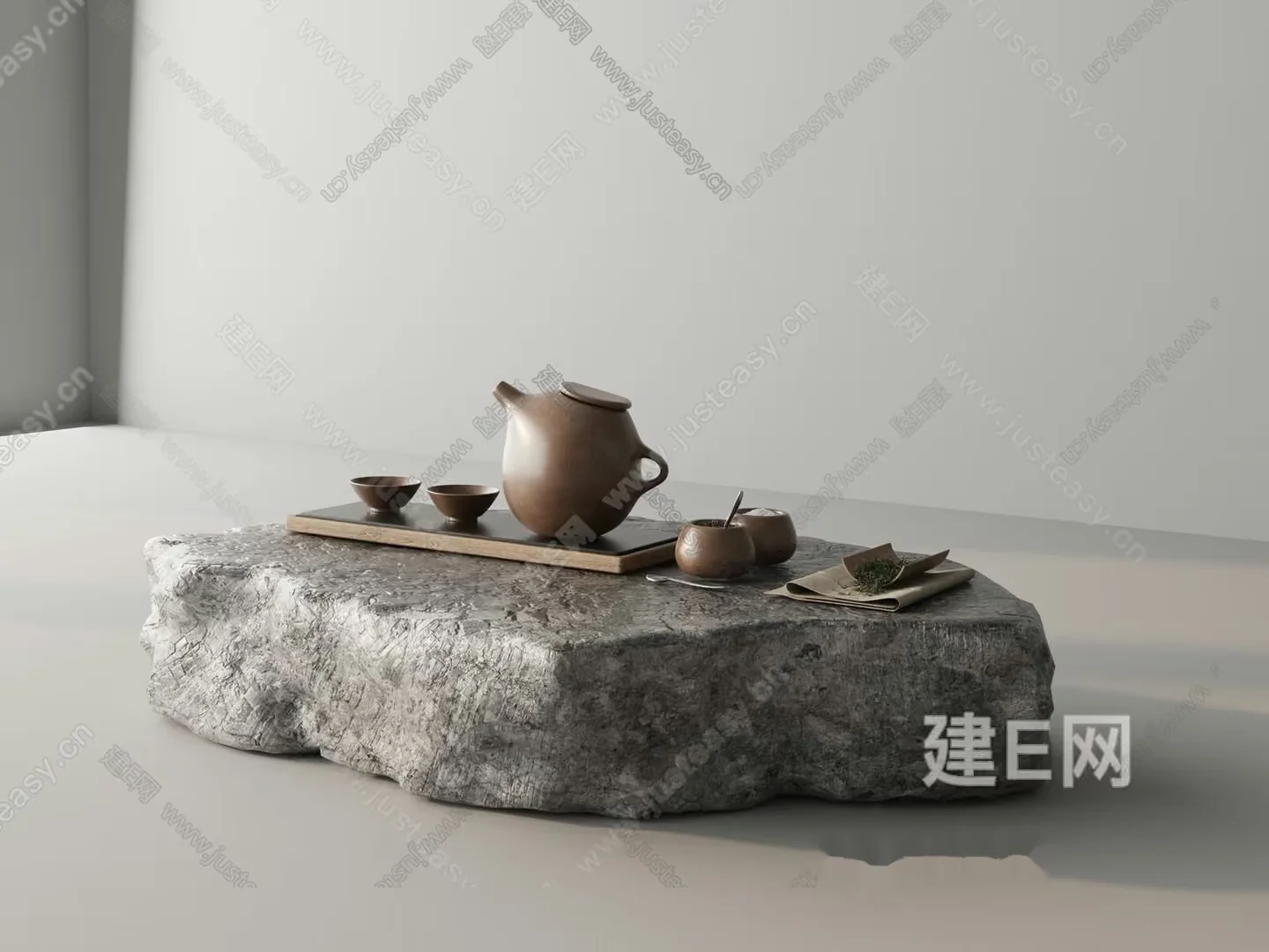 A Traditional Chinese Tea Set 3D Model – 3458 – VRAY Render