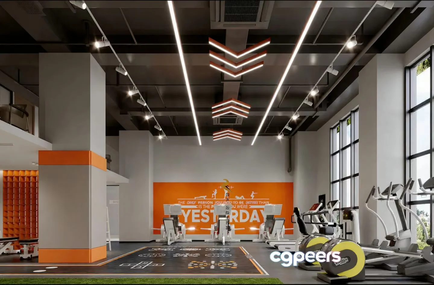 Modern Gym Equipment 3D Model – 7958 – CORONA Render