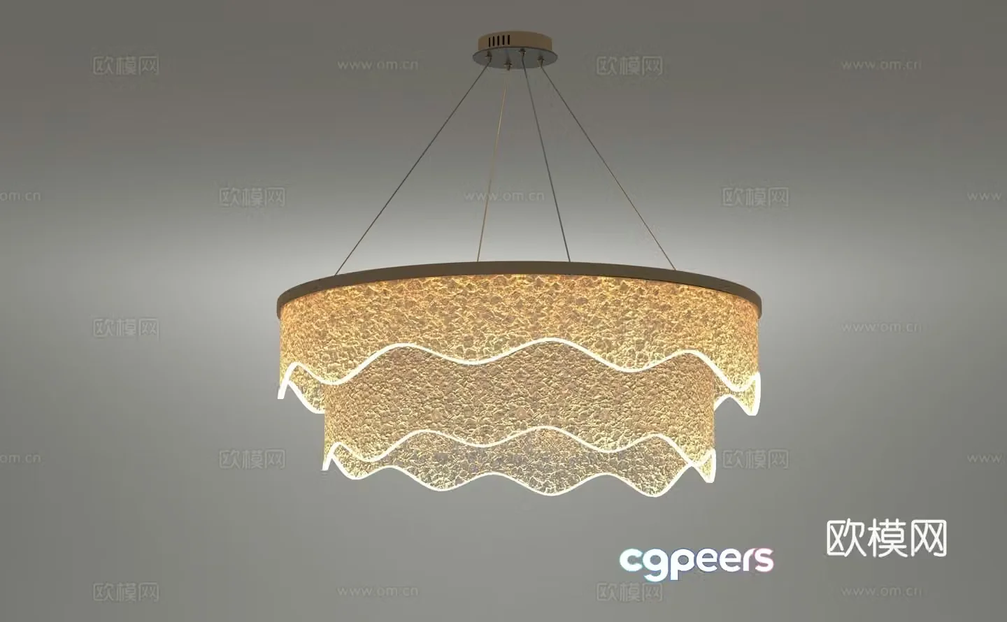 Modern chandelier 3d model