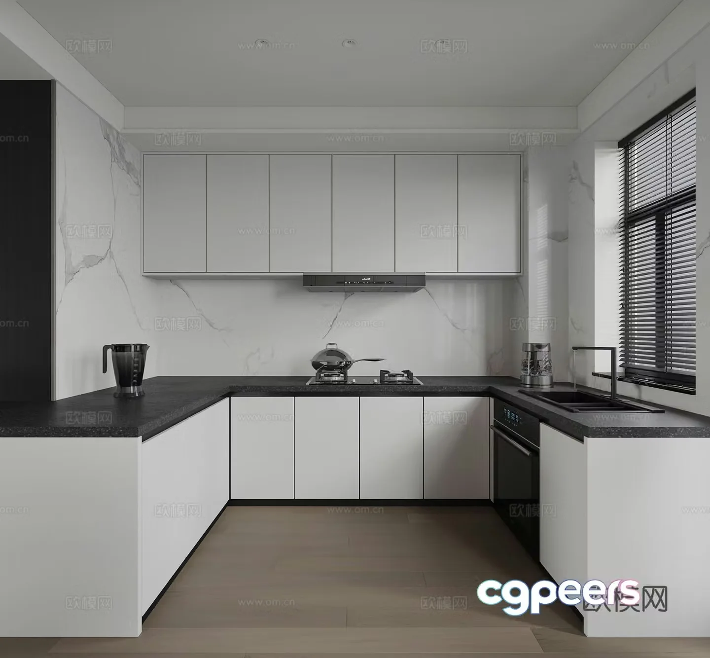 Modern kitchen 3d model