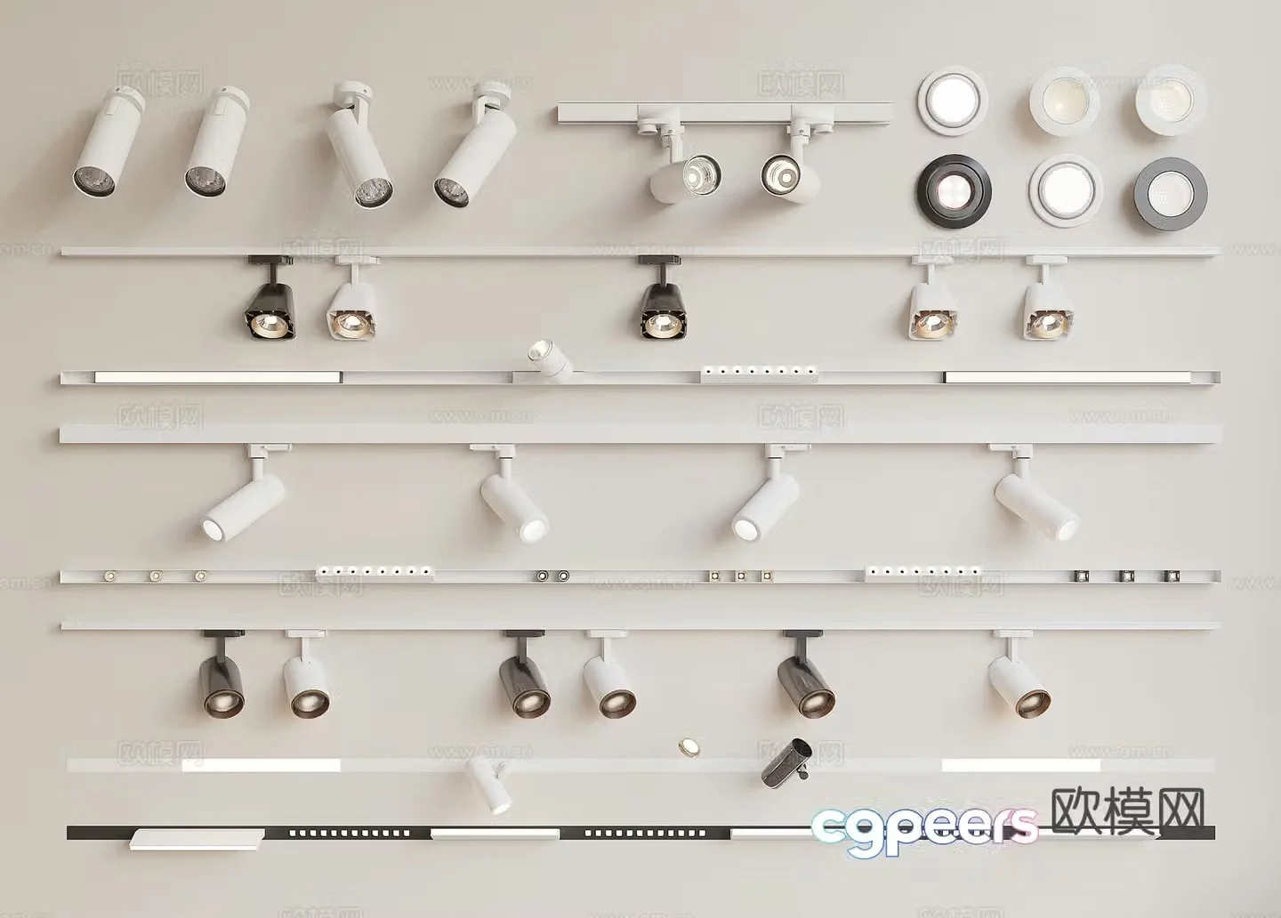 Modern downlight spotlight 3d model