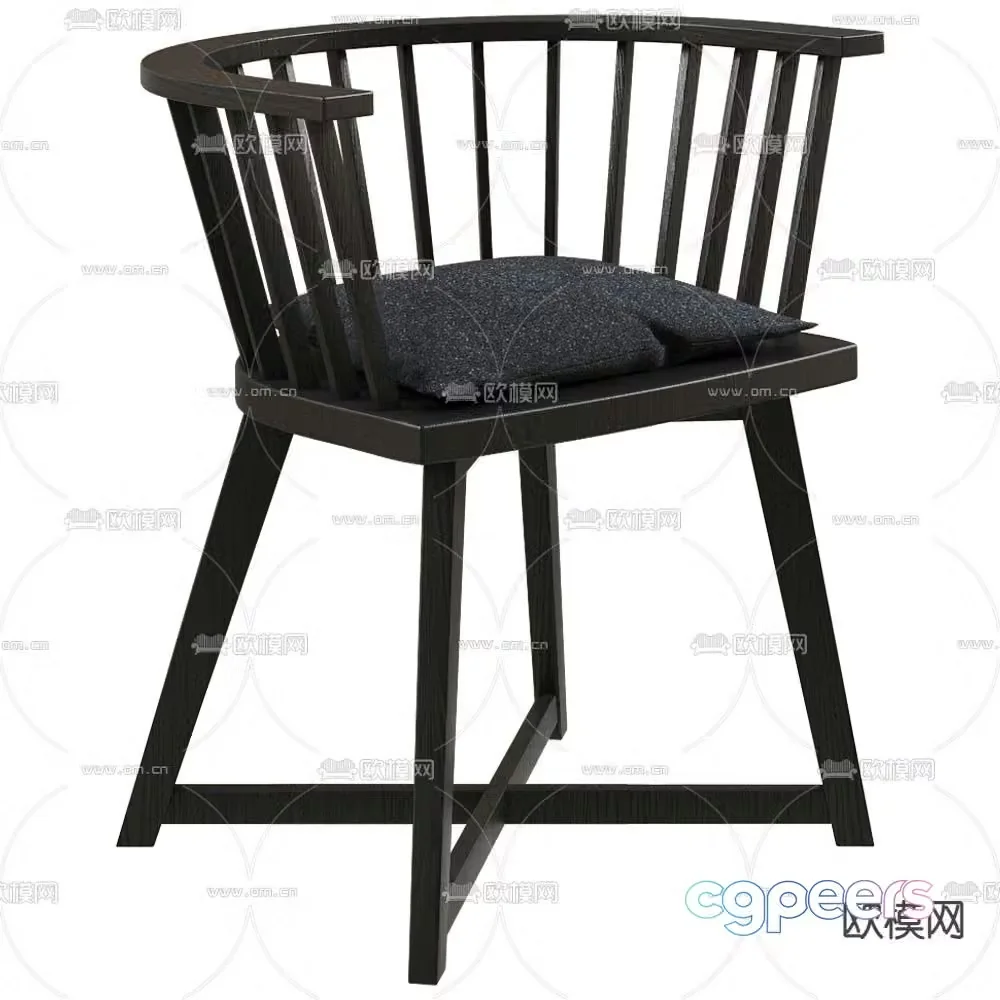 Gervasoni dining chair single chair 3d model