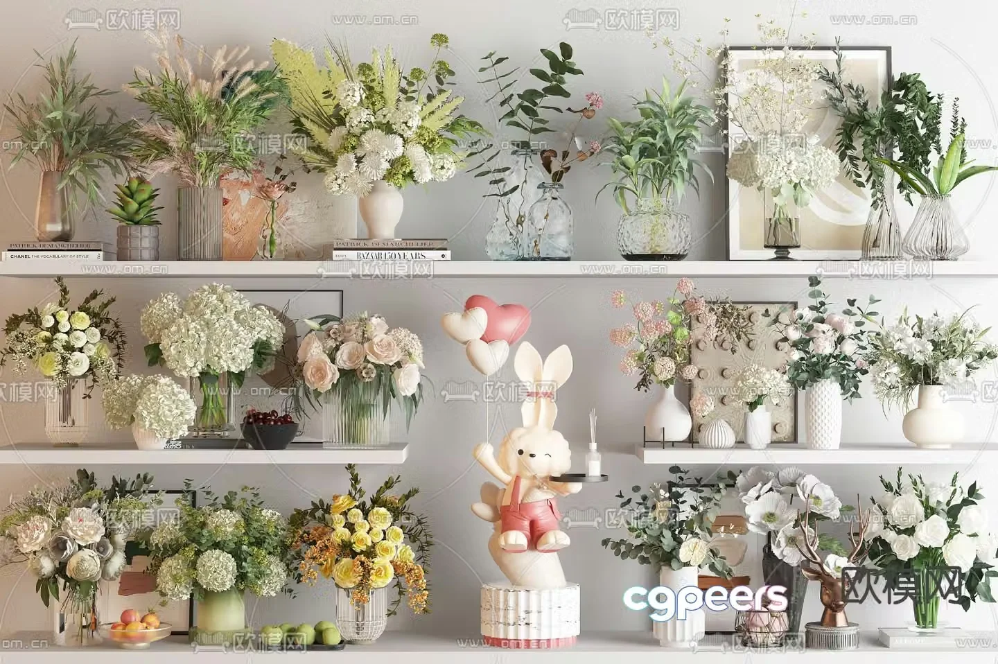 Vase Flower Art Flower Arrangement Flower 3D Model