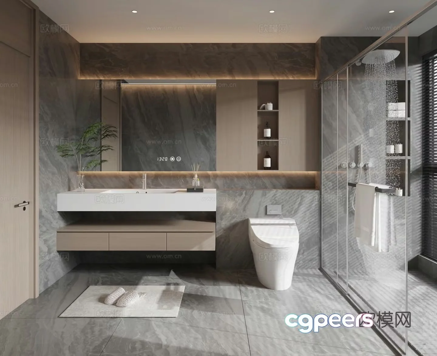 Modern bathroom bathroom 3d model