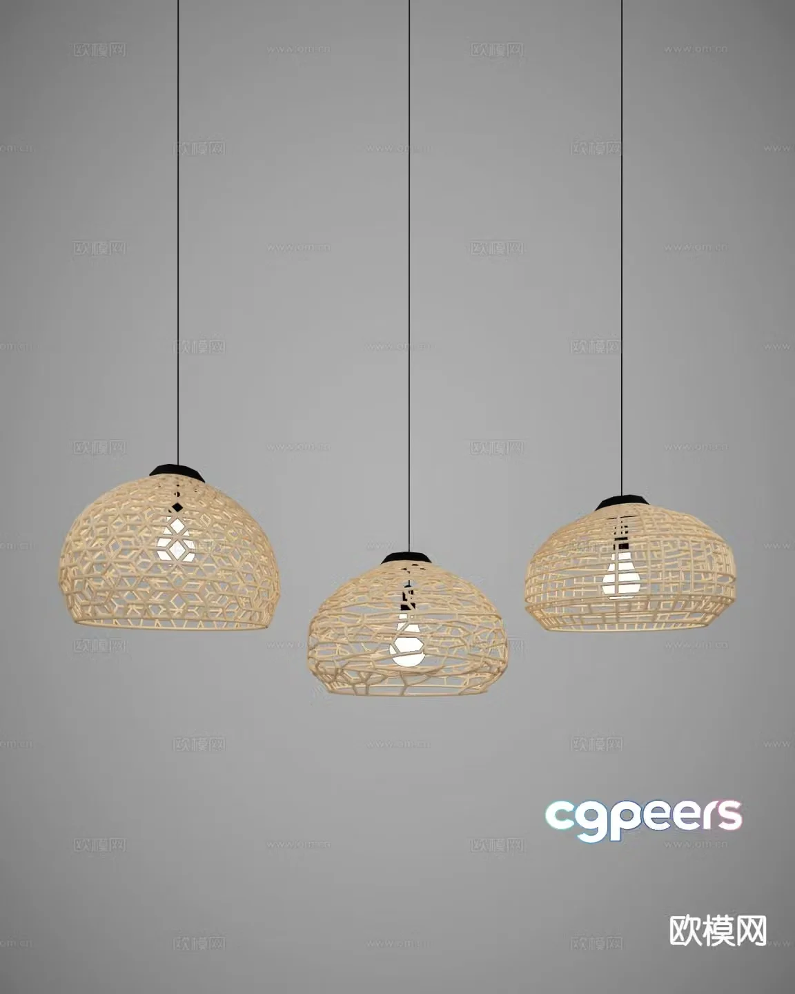 Wabi-sabi chandelier art chandelier 3d model