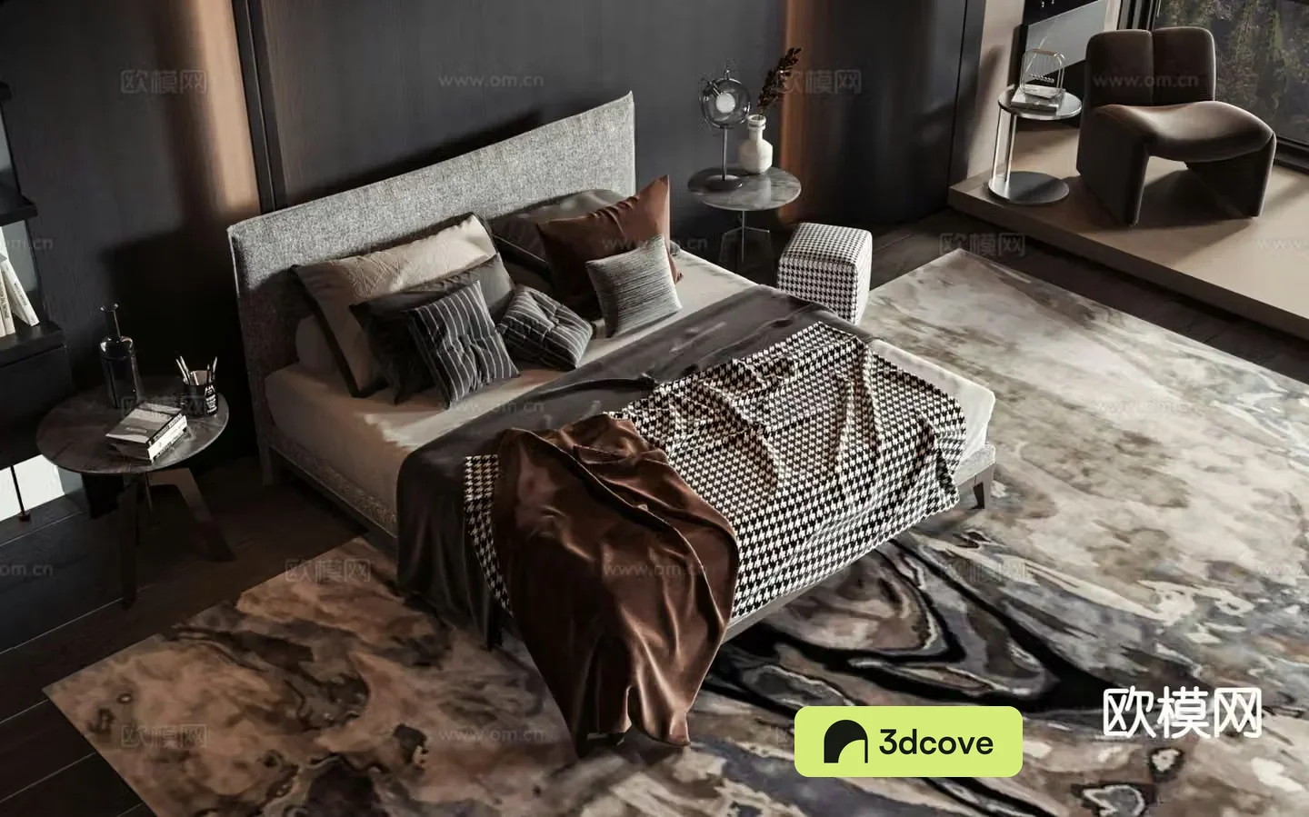Modern double bed