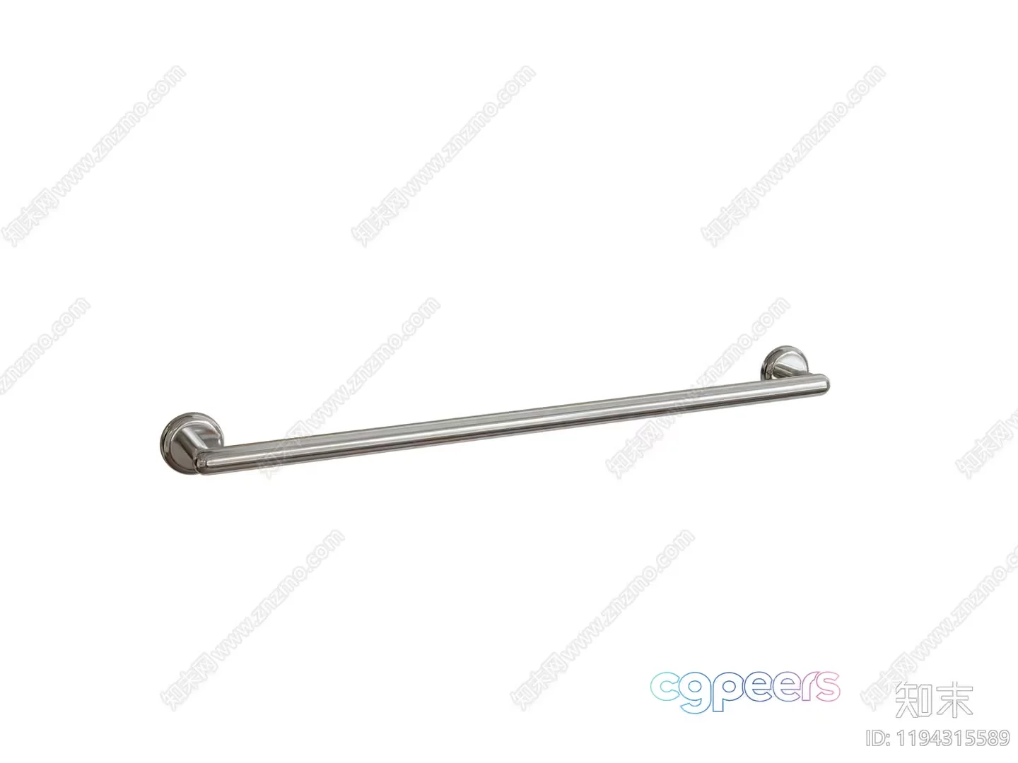 A Metal Grab Bar 3D Model – 15901 – VRAY Render