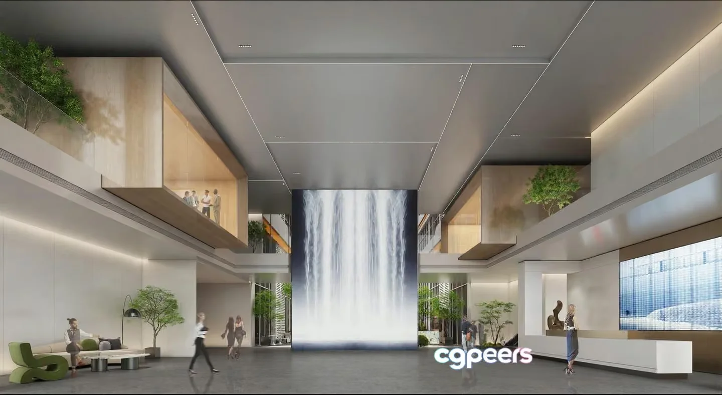 Modern Office Space 3D Model – 13903 – CORONA Render