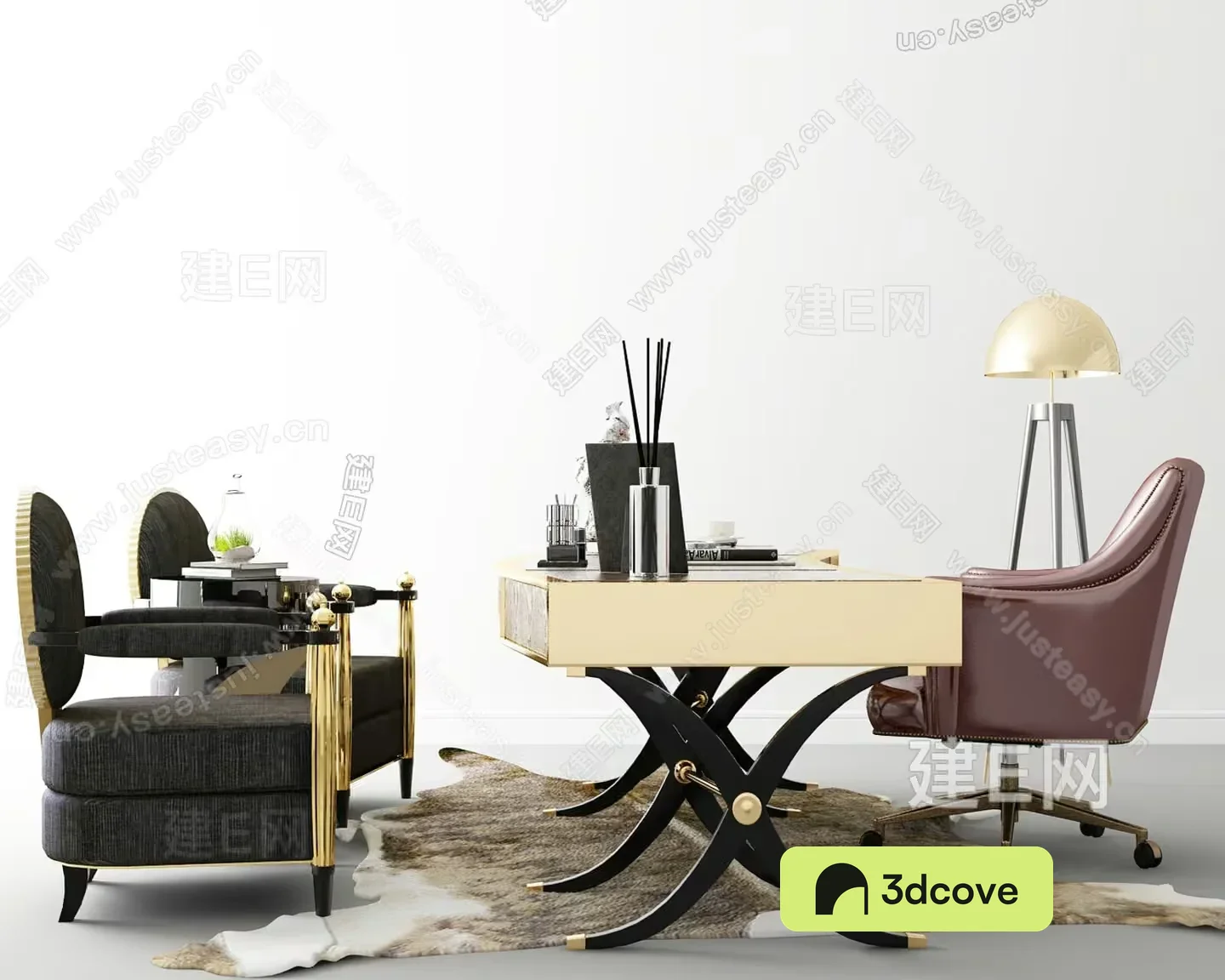A Desk With A Chair