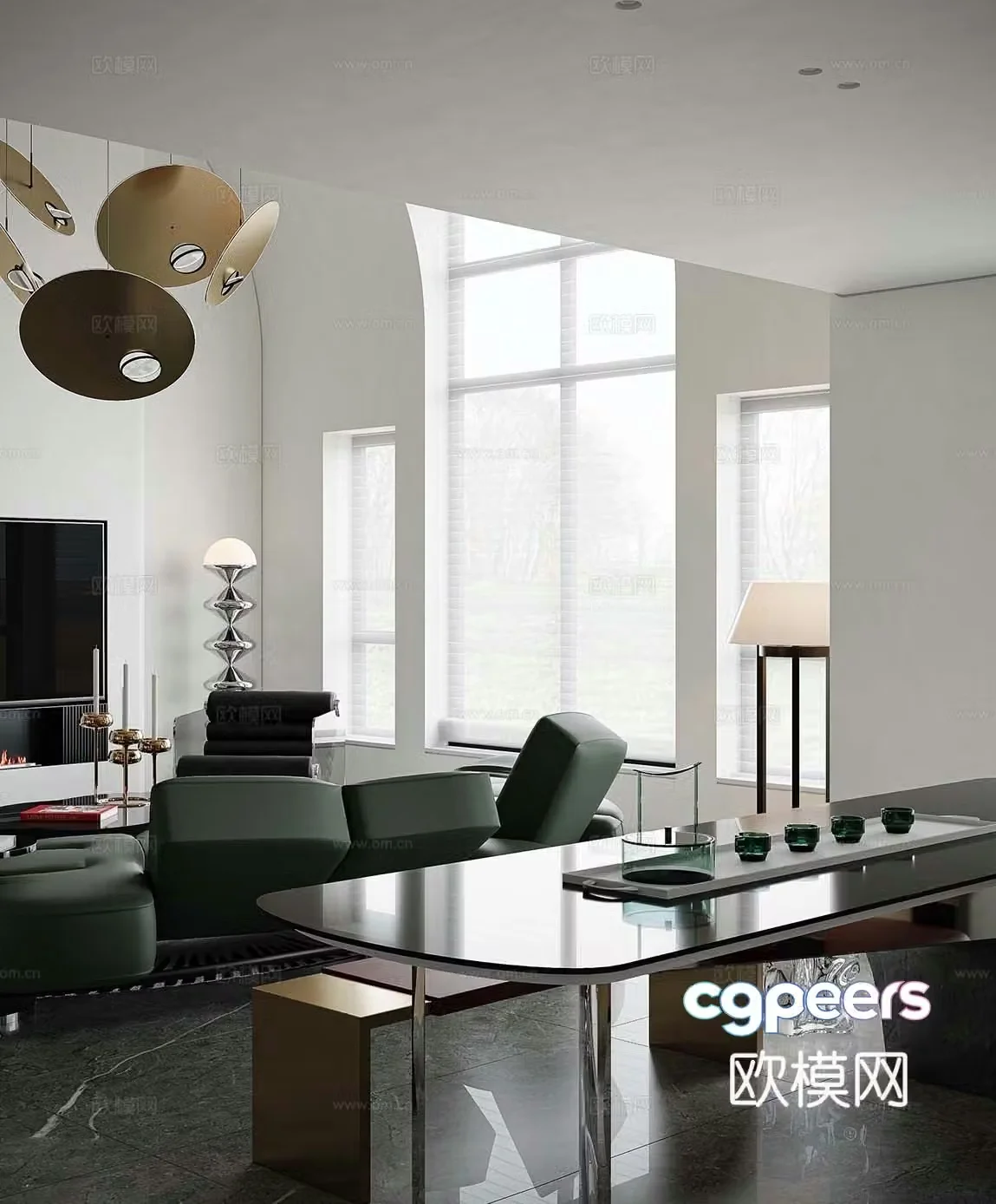 Modern living room 3d model