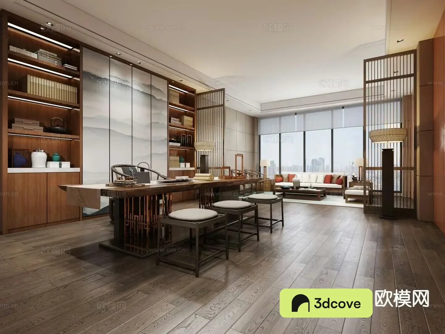 New Chinese style study