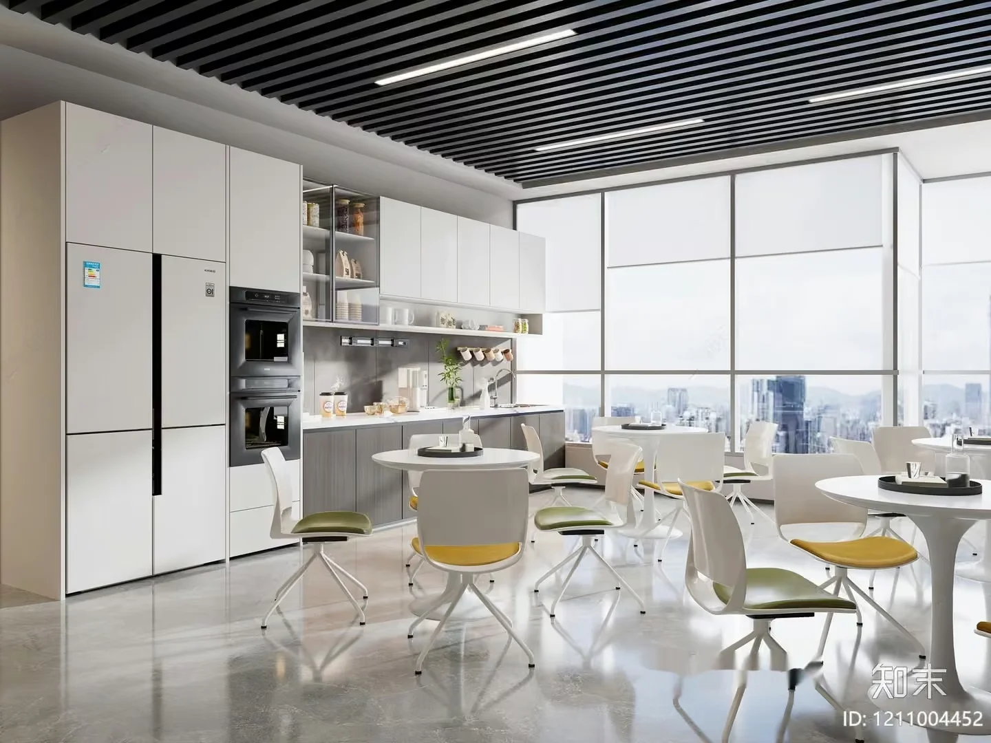 Modern Office Kitchen 3D Model – 21373 – VRAY Render