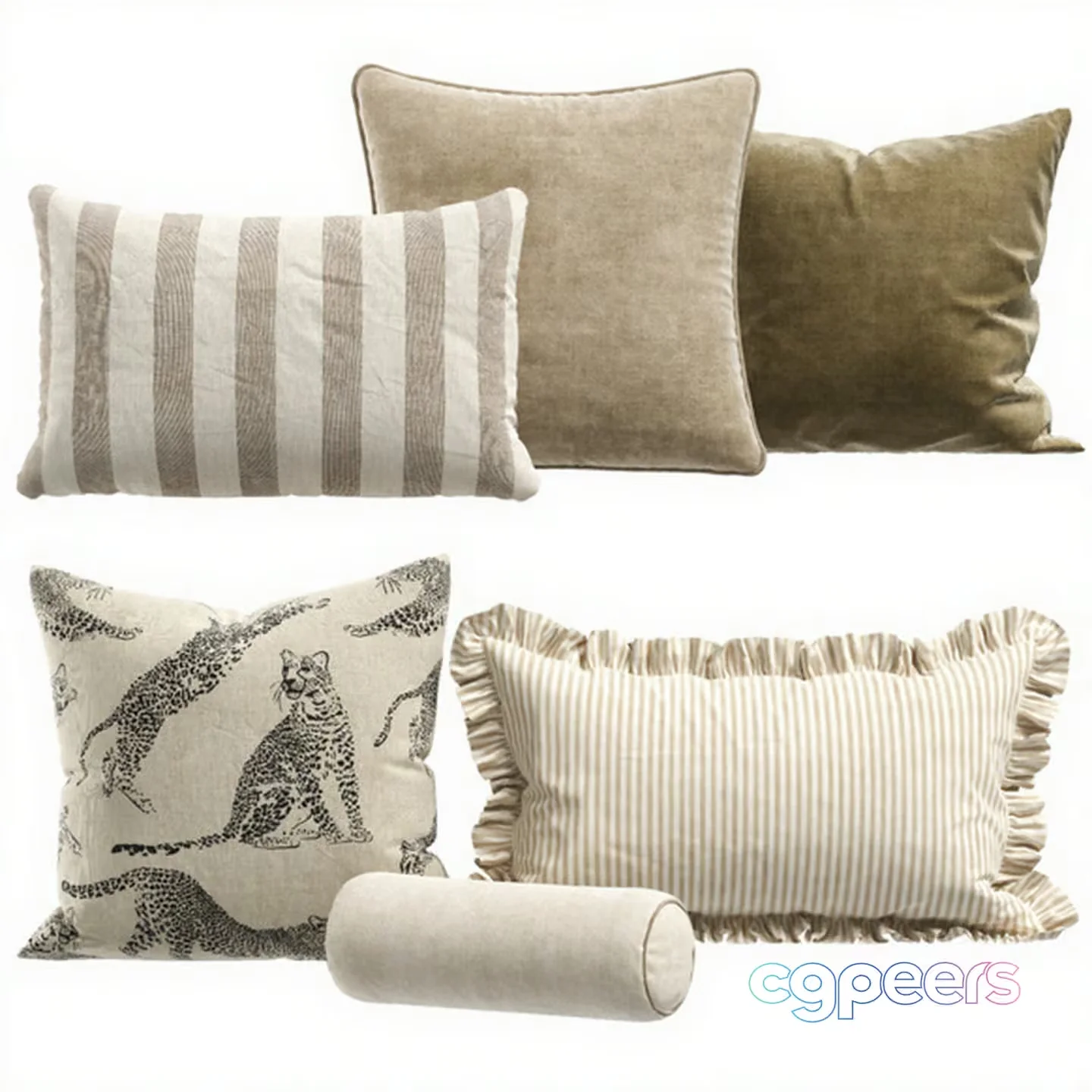 Cozy Throw Pillows 3D Model – 6659 – CORONA Render