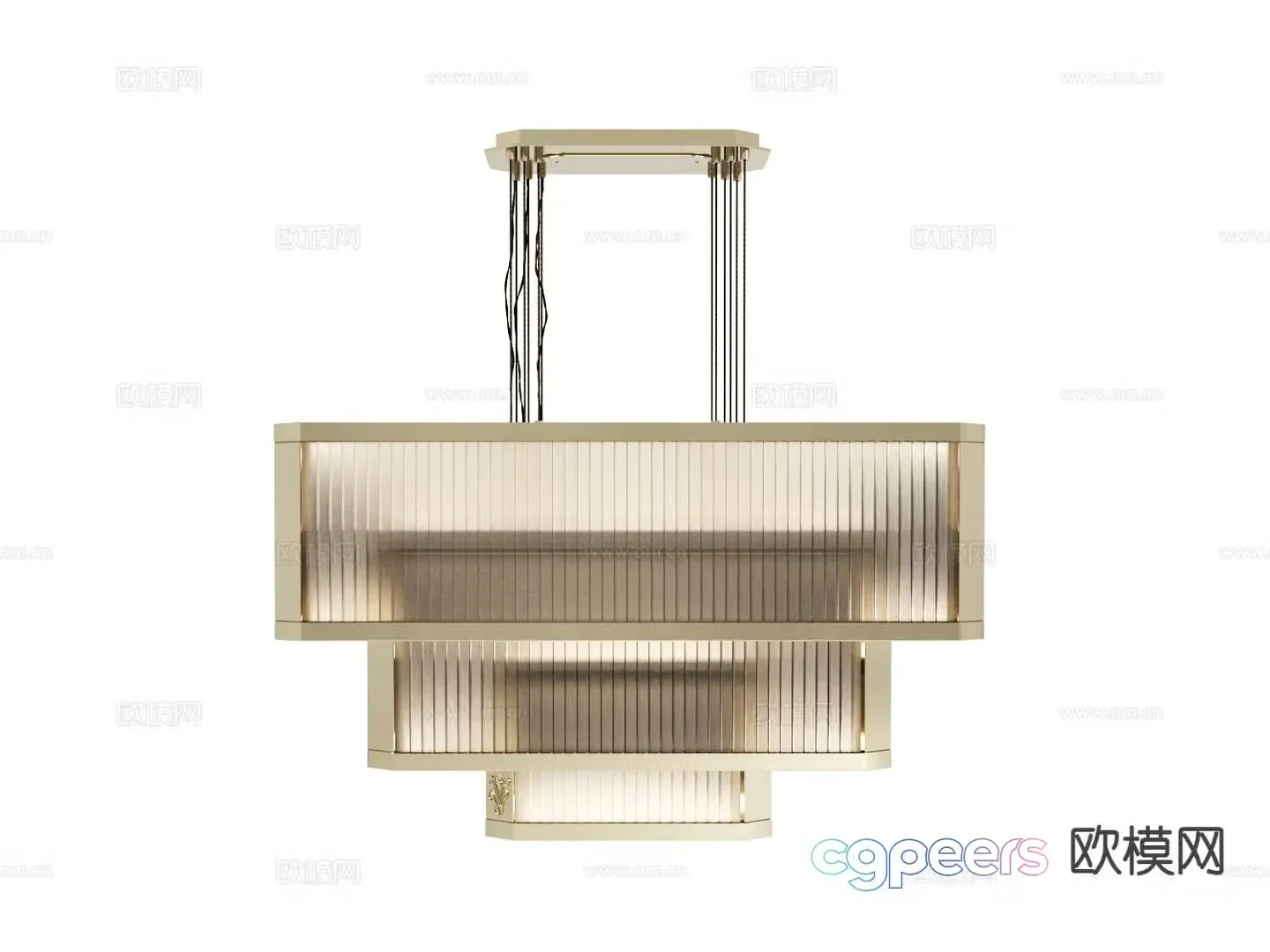 visionnaire multi-layer chandelier 3d model