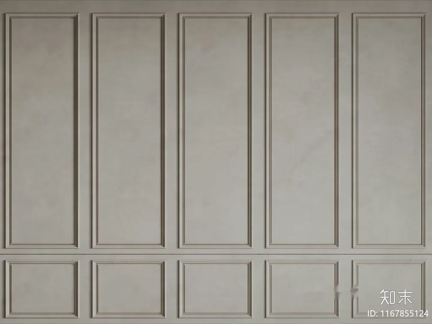 Classic White Wall 3D Model – 4907 – VRAY Render