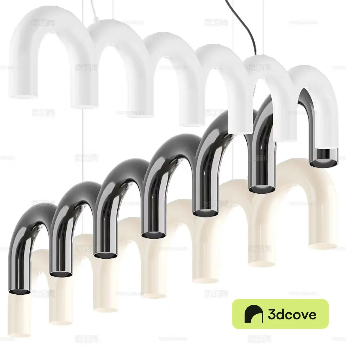 Creative chandelier U-shaped chandelier hall chandelier