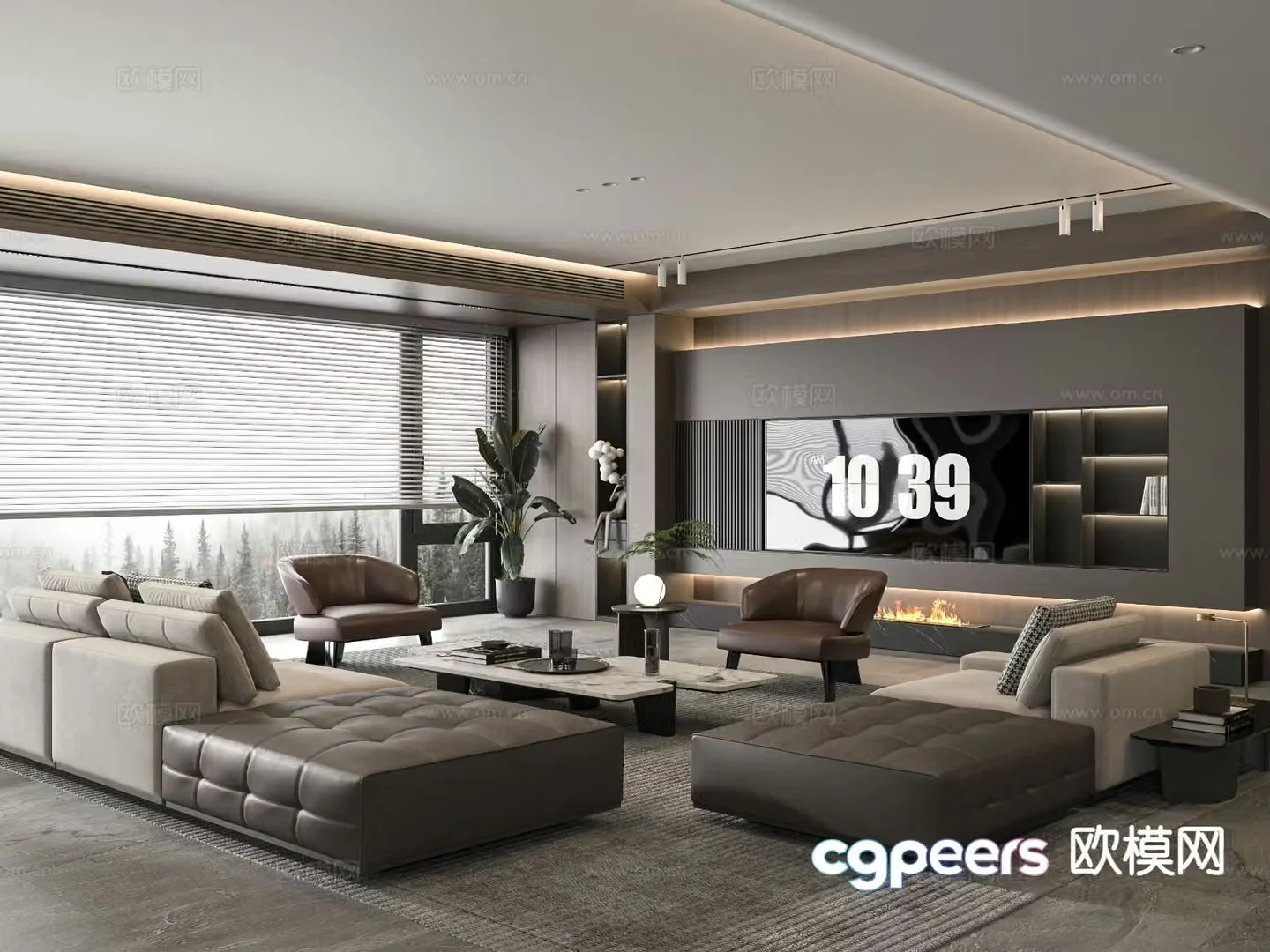 Italian living room 3d model