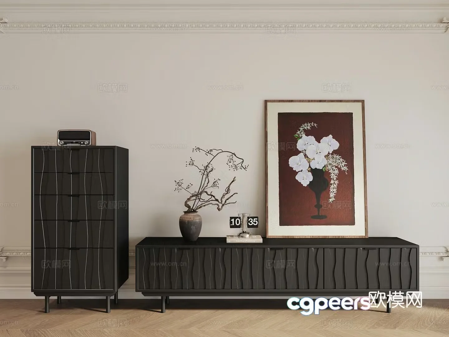 Decorative cabinet TV cabinet chest of drawers cabinet living room TV cabinet chest of drawers 3d model