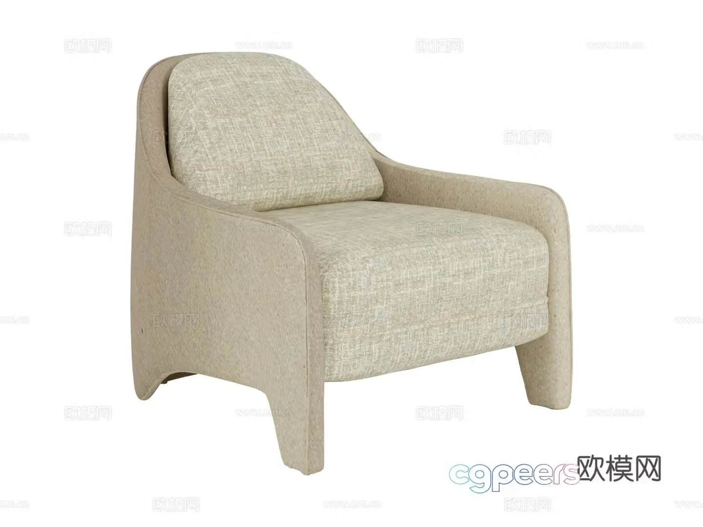 longhi – 3d model of leisure chair