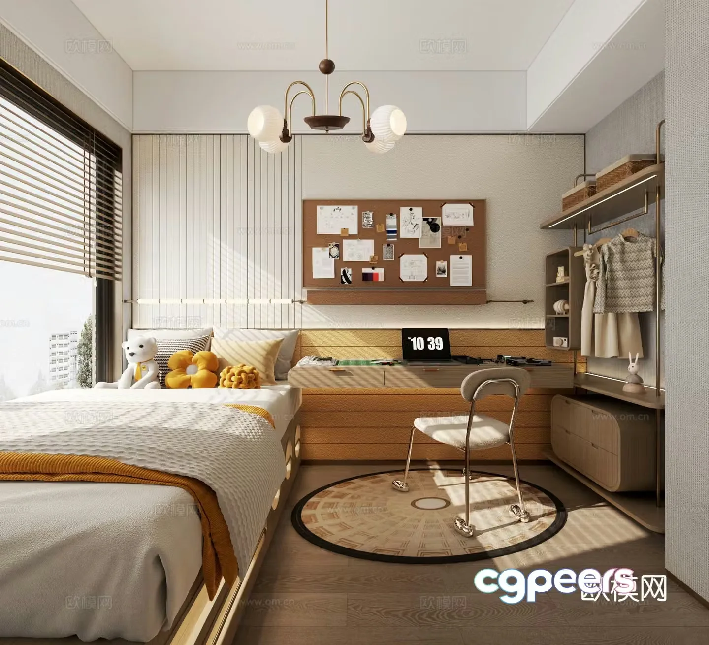 Modern second bedroom children’s room children’s room 3d model