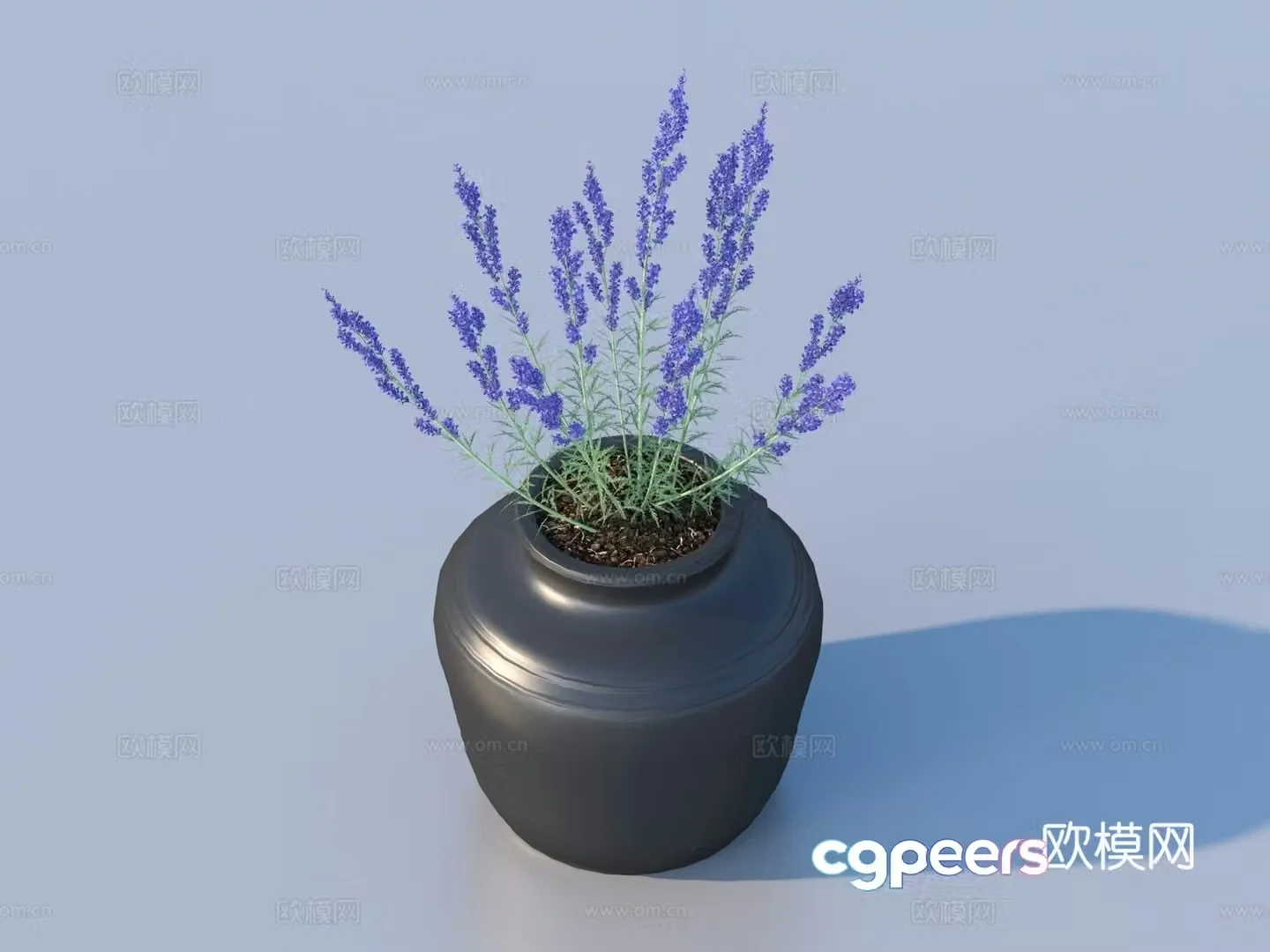 Flower pot pot green plants plant 3d model