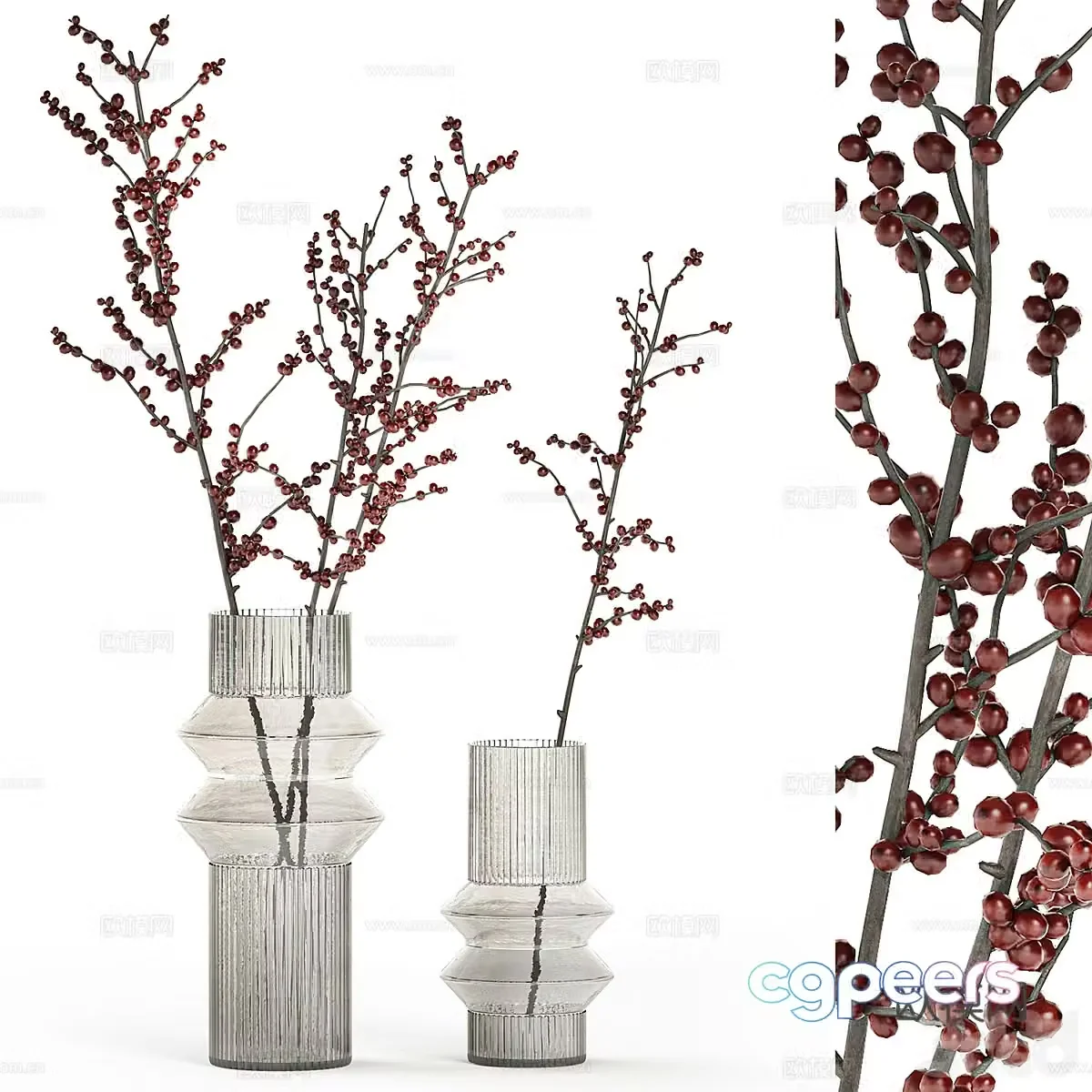 New Chinese vase flower art 3D model