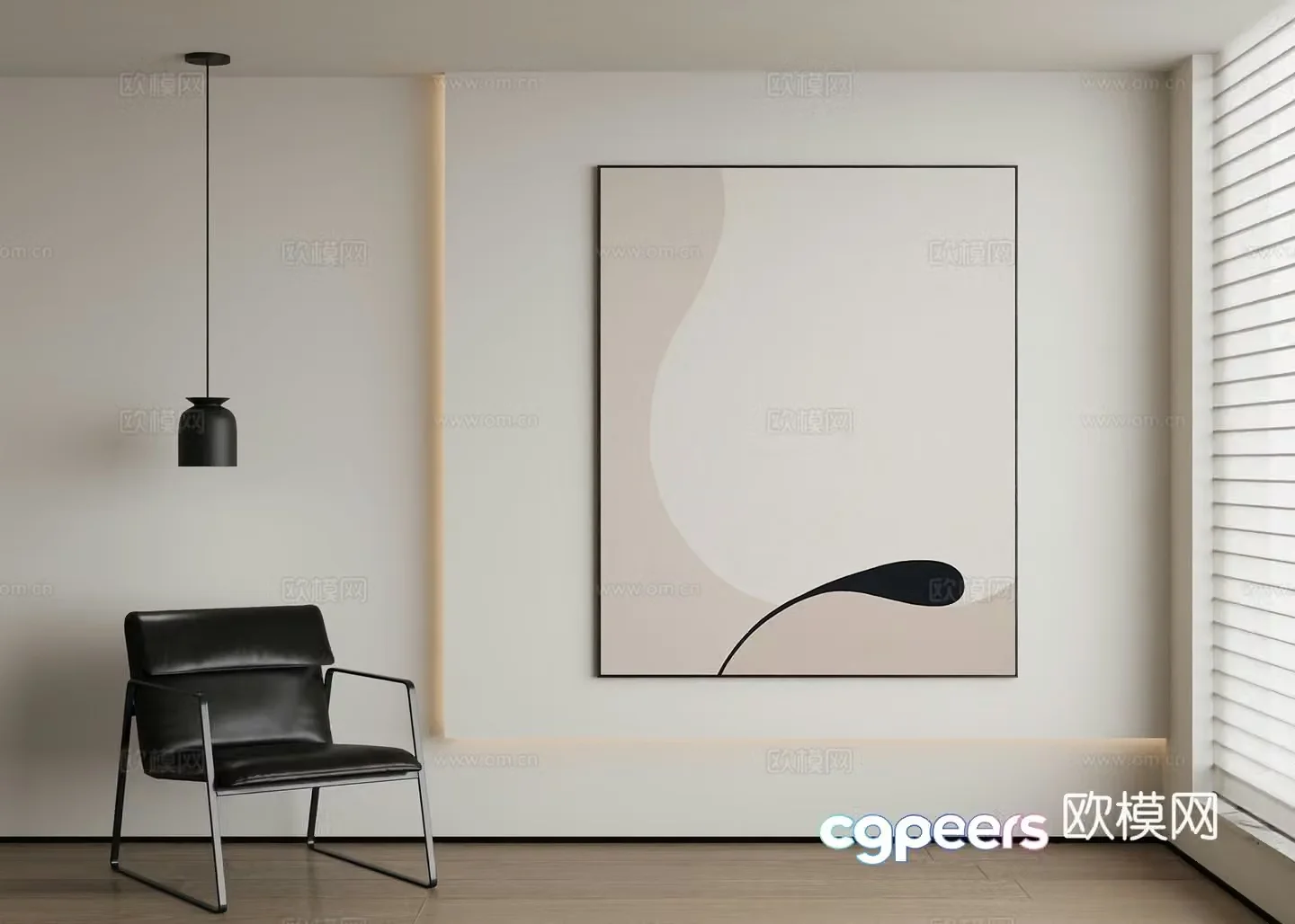 Modern decorative painting 3d model