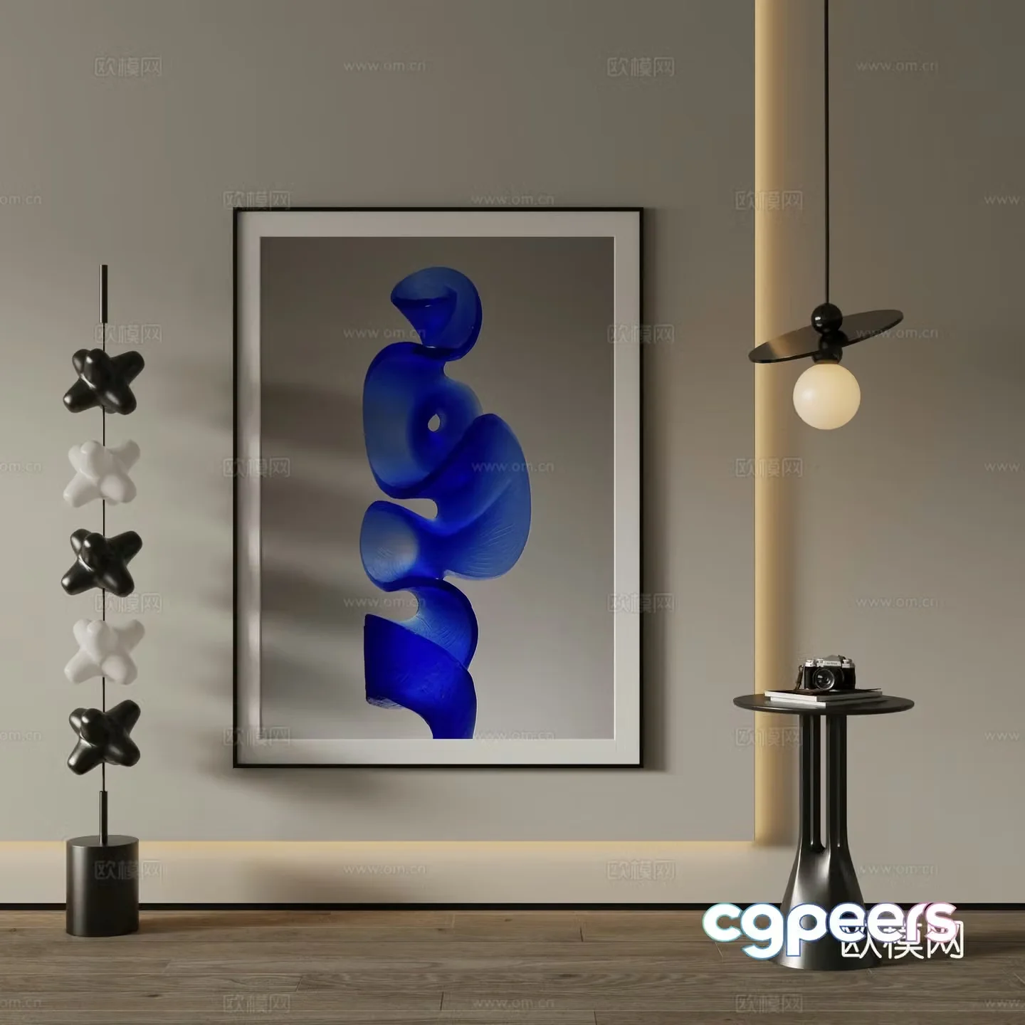 Modern Art Painting Decorative Painting 3D Model
