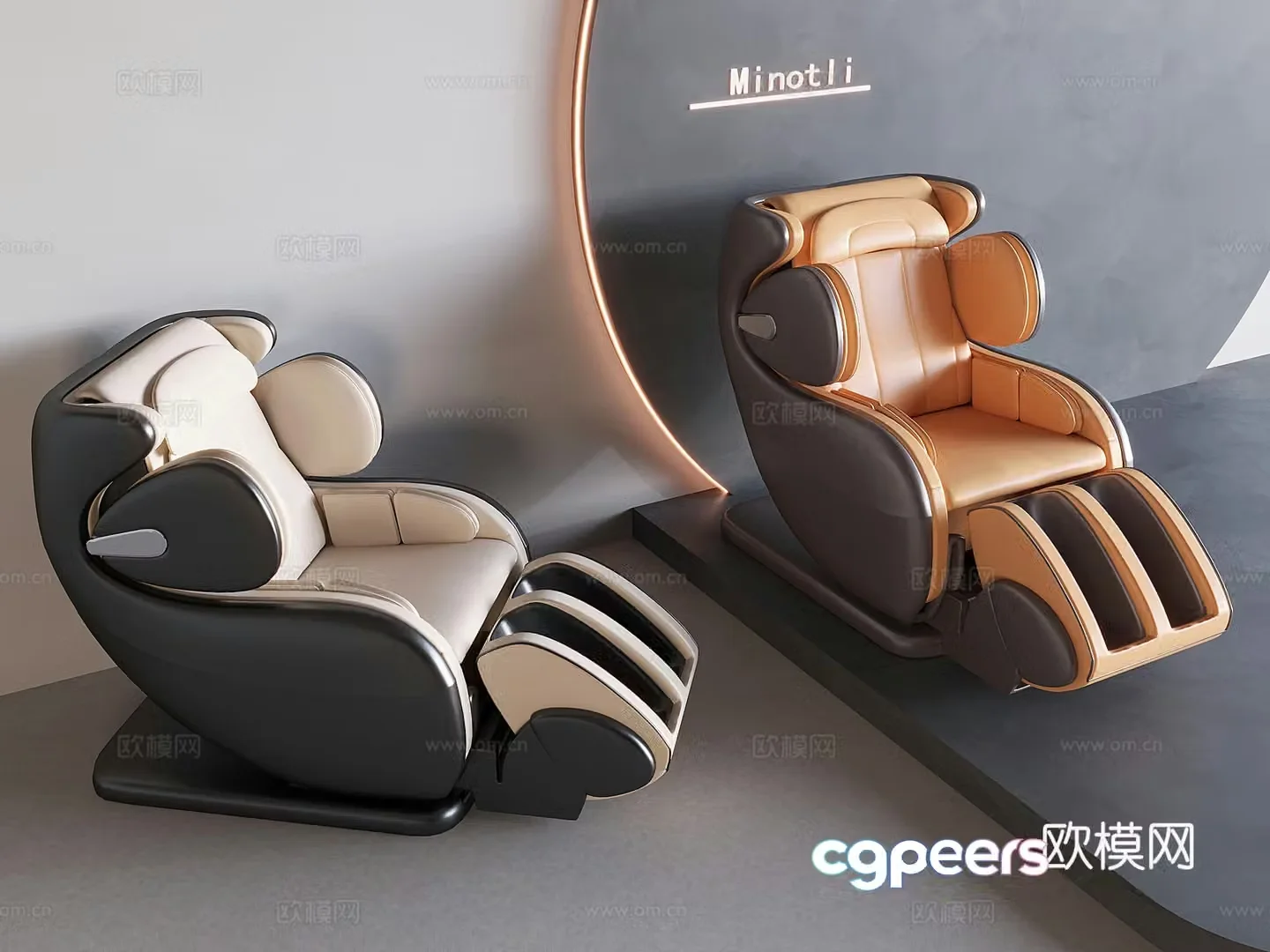 Italian light luxury smart sofa lazy multi-function sofa chair massage sofa massage chair 3D model