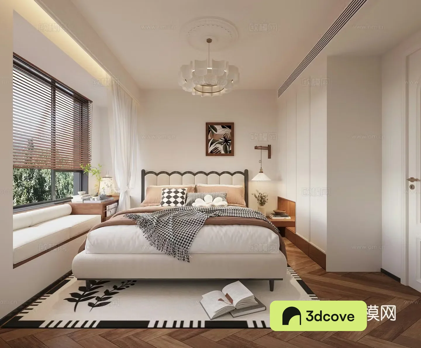 Middle-aged bedroom 3d model