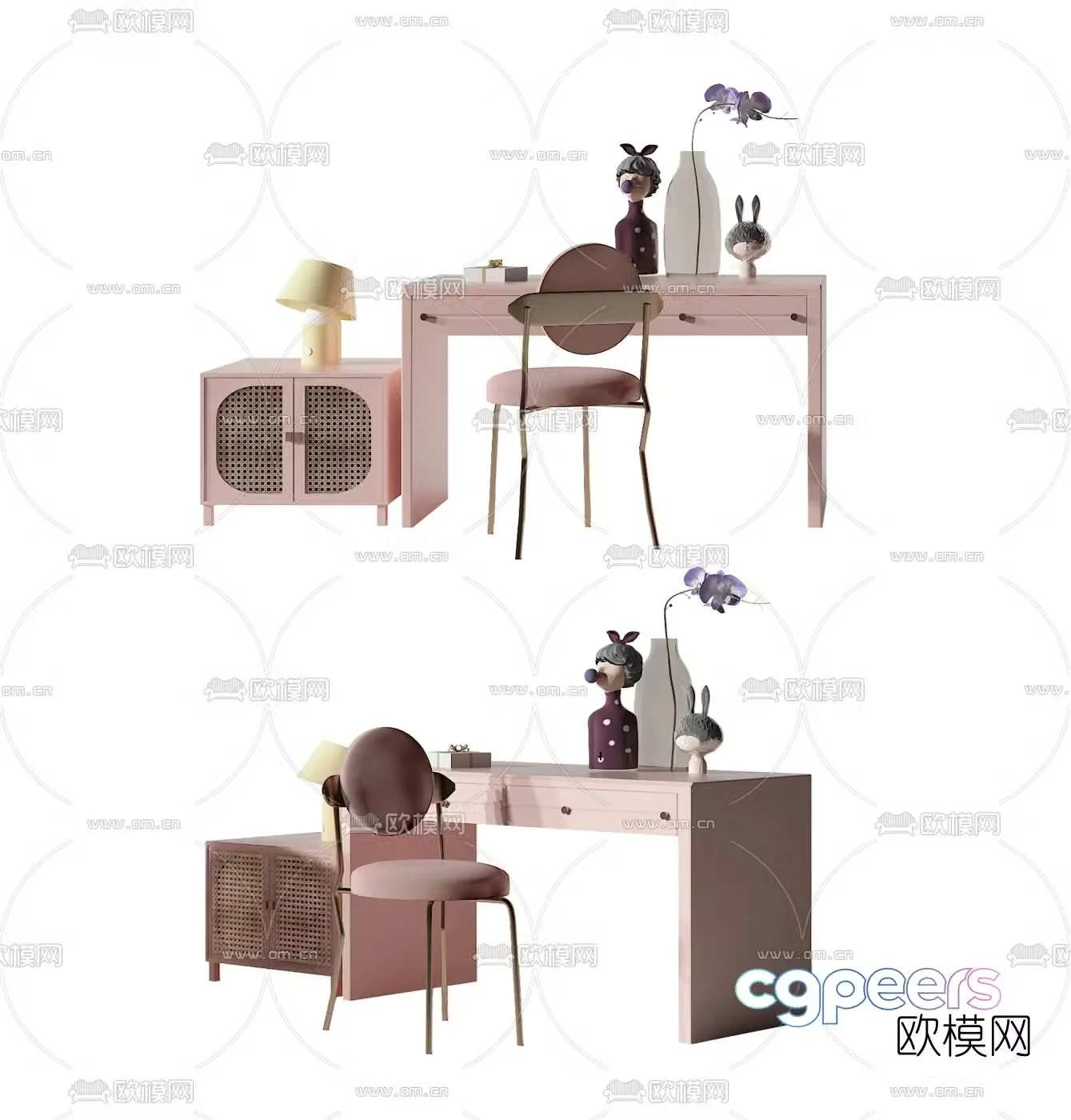 Modern children’s desk chair 3d model