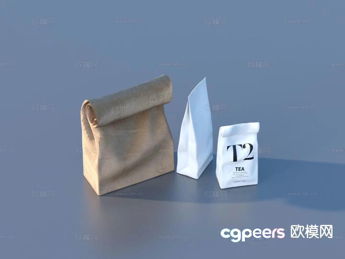 bag paper bag daily necessities 3d model