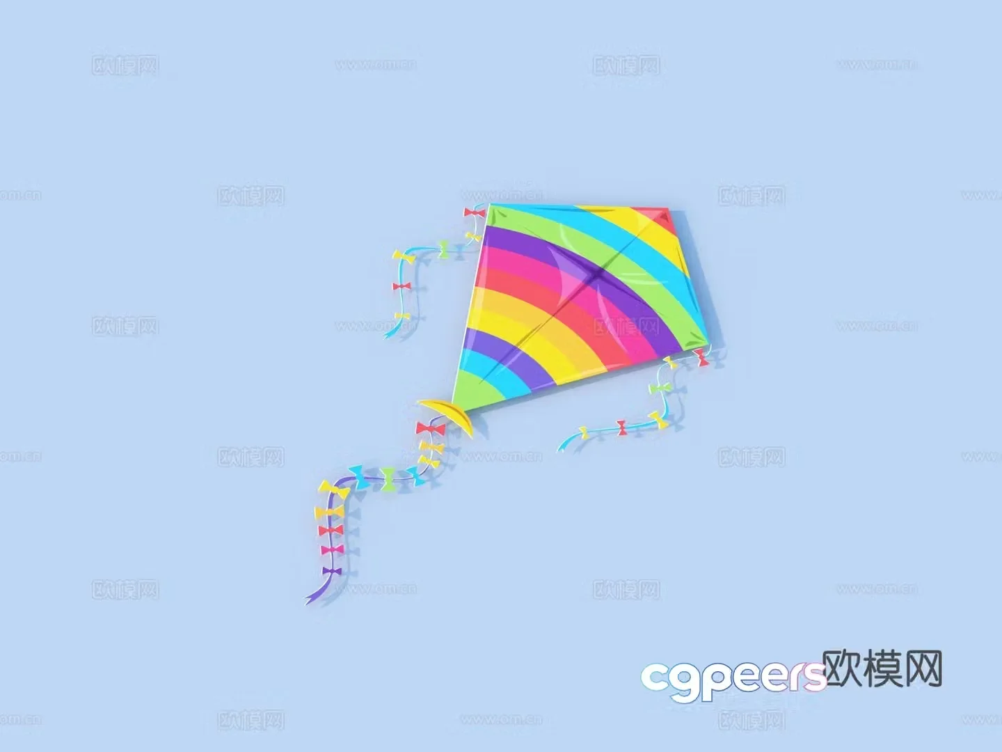 kite toy ornament decoration 3d model