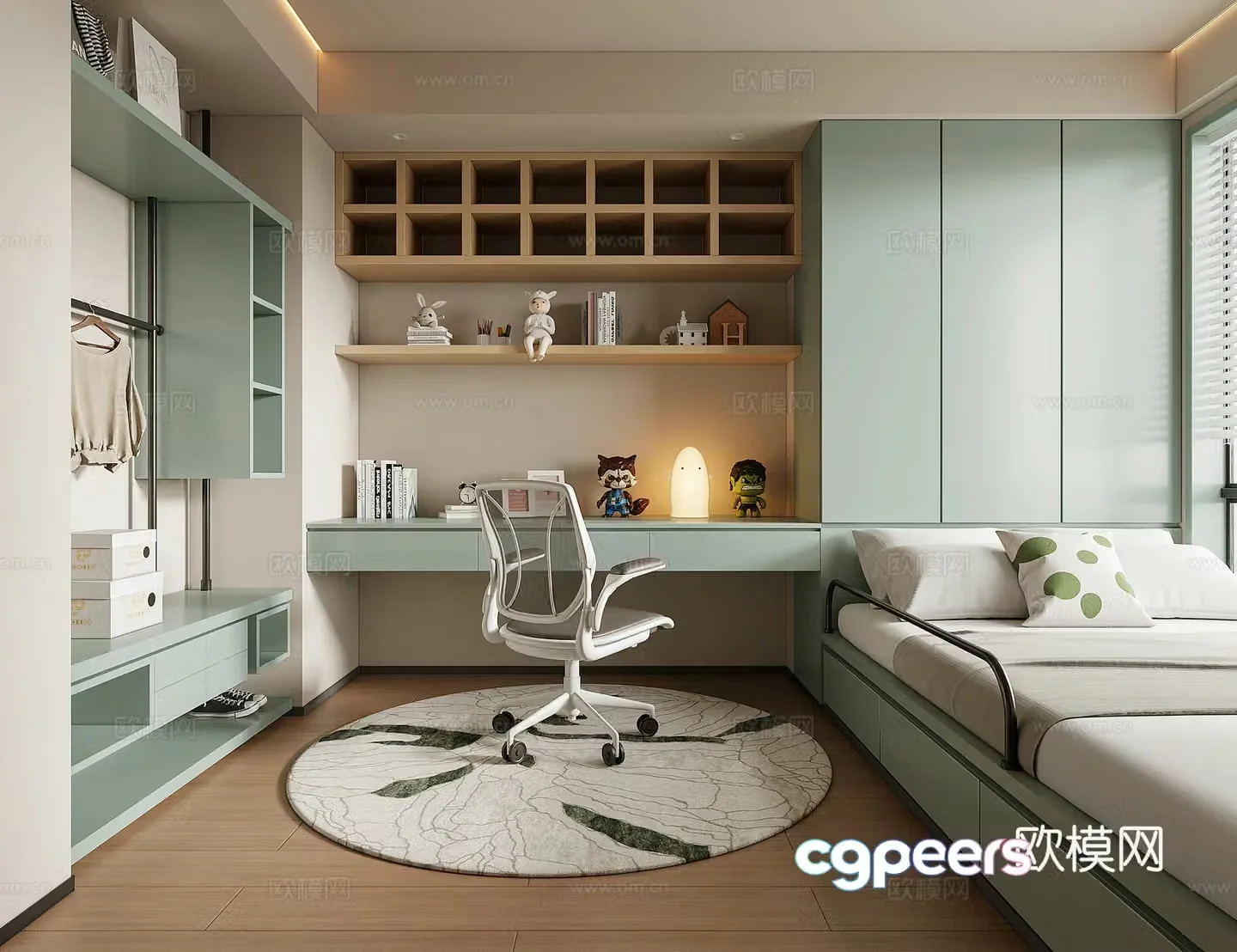Modern tatami children’s room 3d model