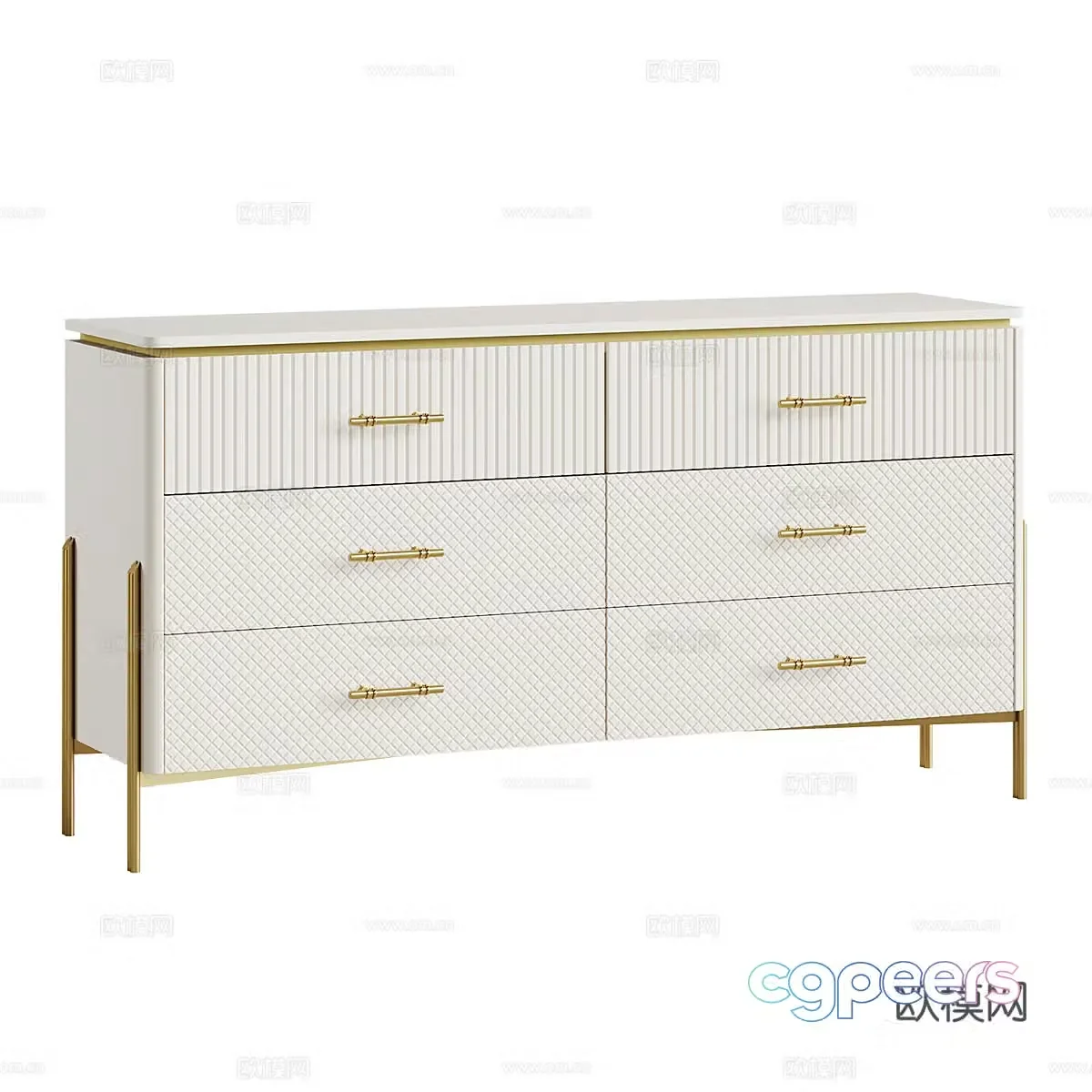 Modern simple and light luxury side cabinet side cabinet simple side cabinet decorative side cabinet 3D model