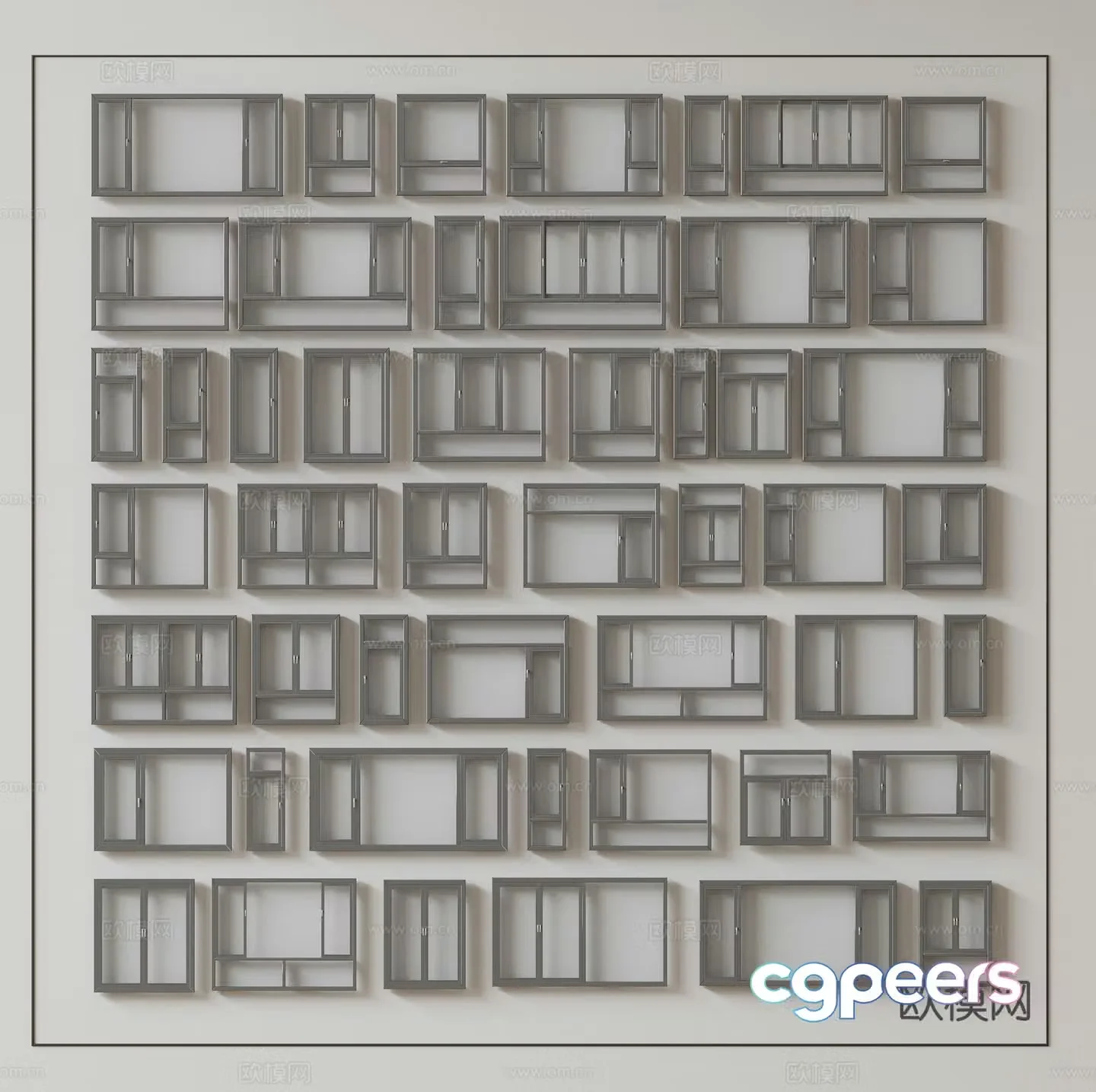 Modern window combination window glass window floor-to-ceiling window balcony window bay window bedroom window sliding window 3D model