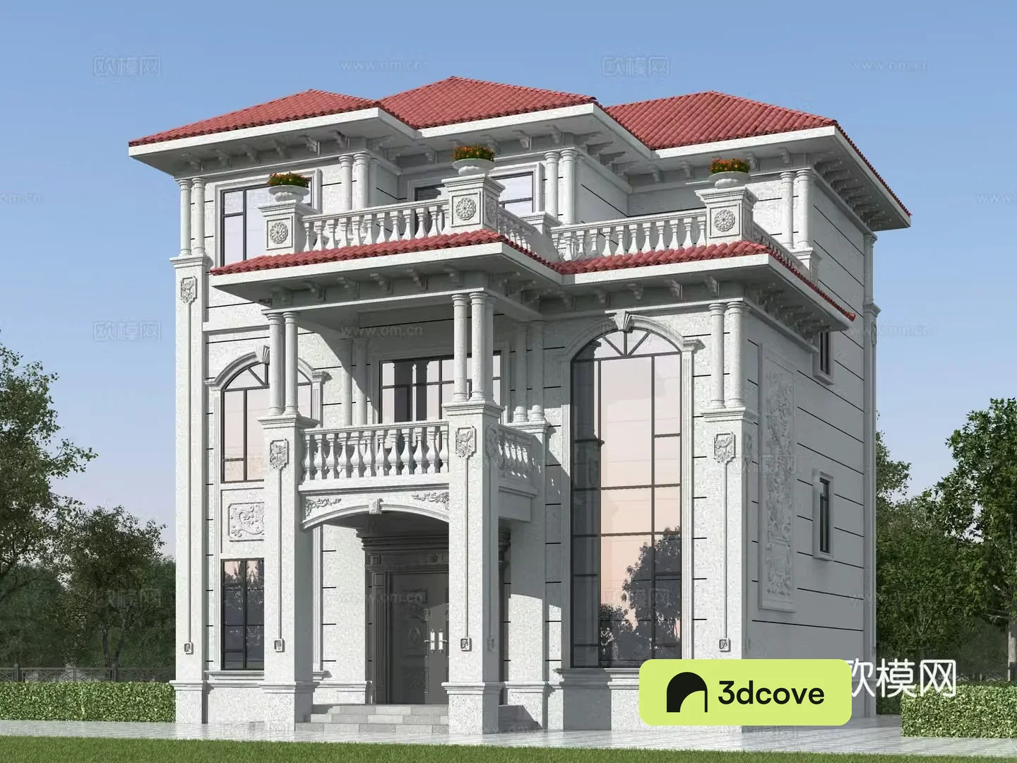 European style single-family villa appearance