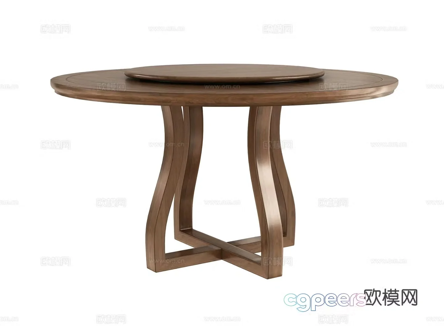 New Chinese dining table round table 3d model