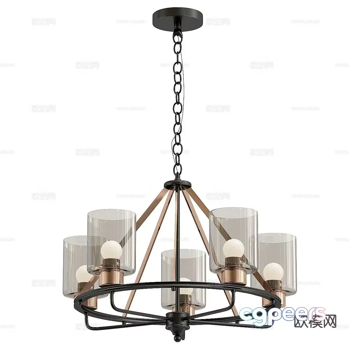 Creative chandelier hall chandelier 3d model