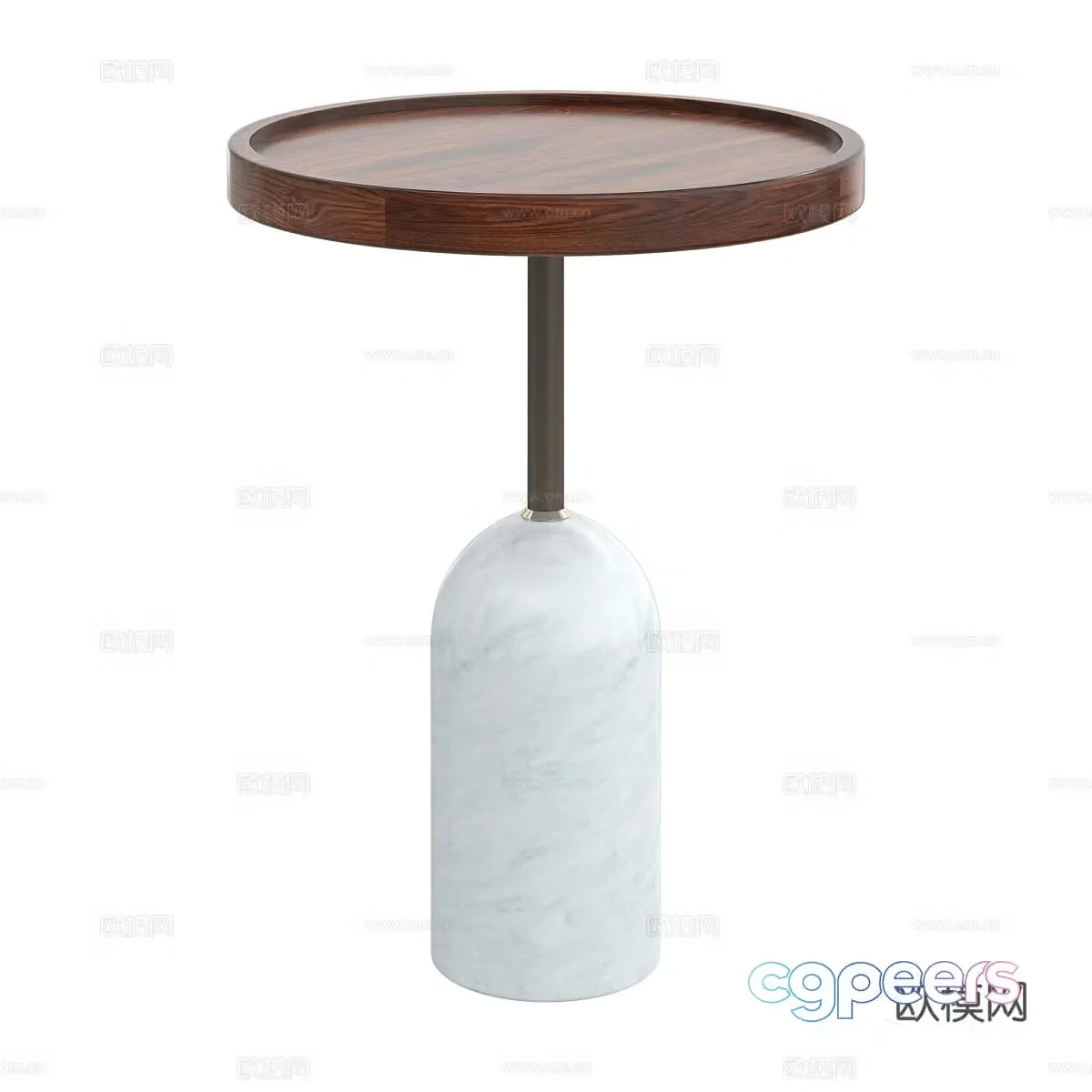 Nordic corner table round table table table 3D model