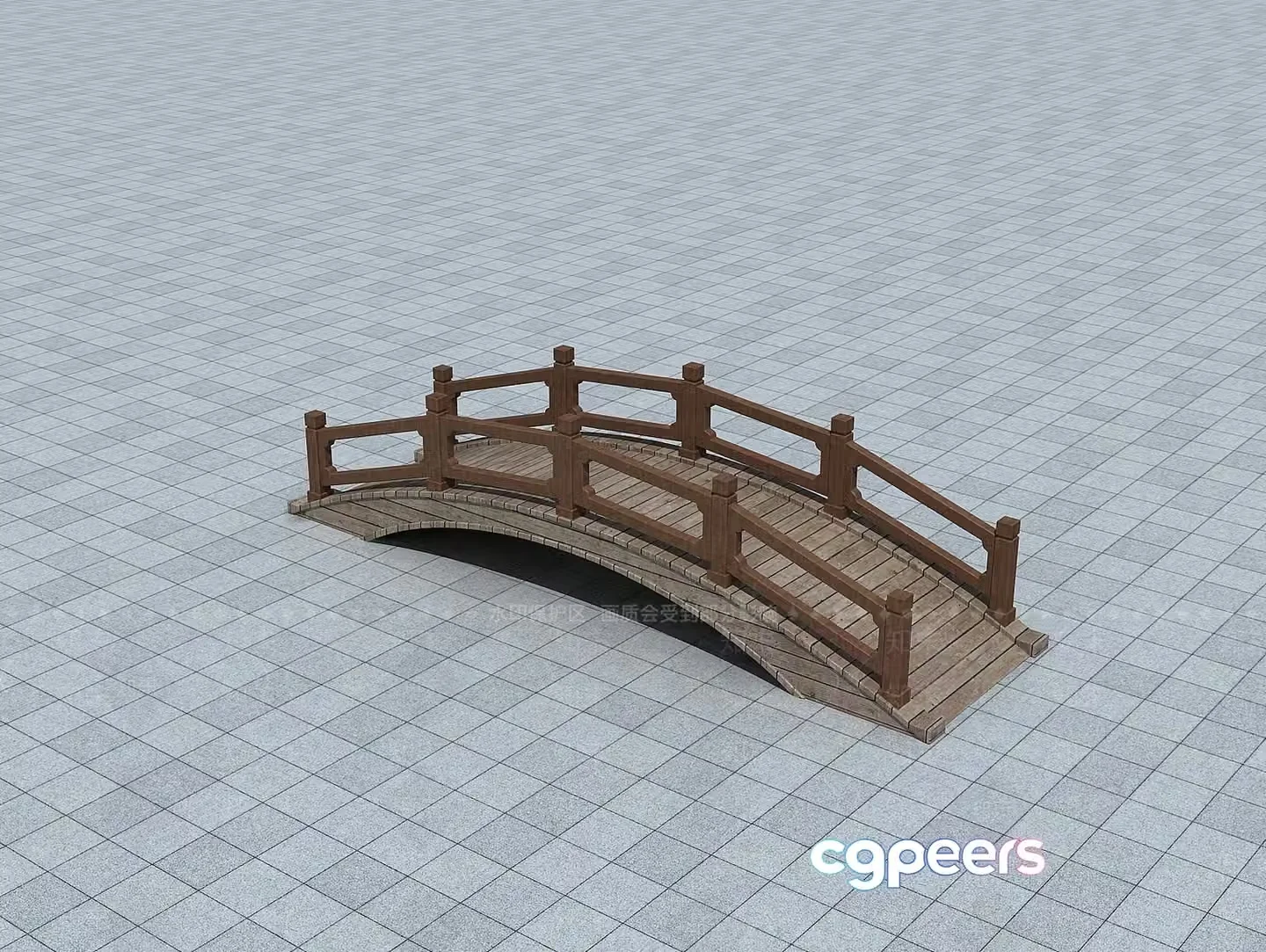 A Small Wooden Bridge 3D Model – 3811 – VRAY Render