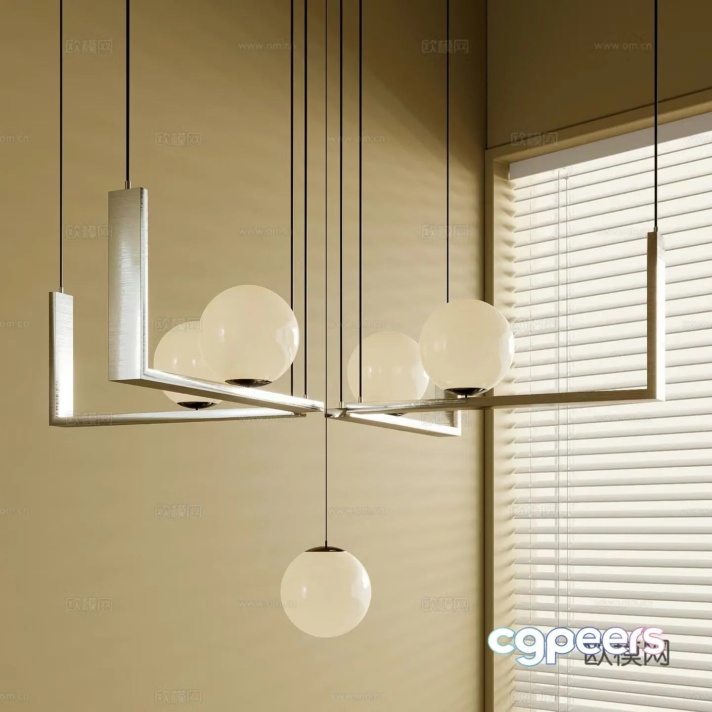French chandeliers 3d model