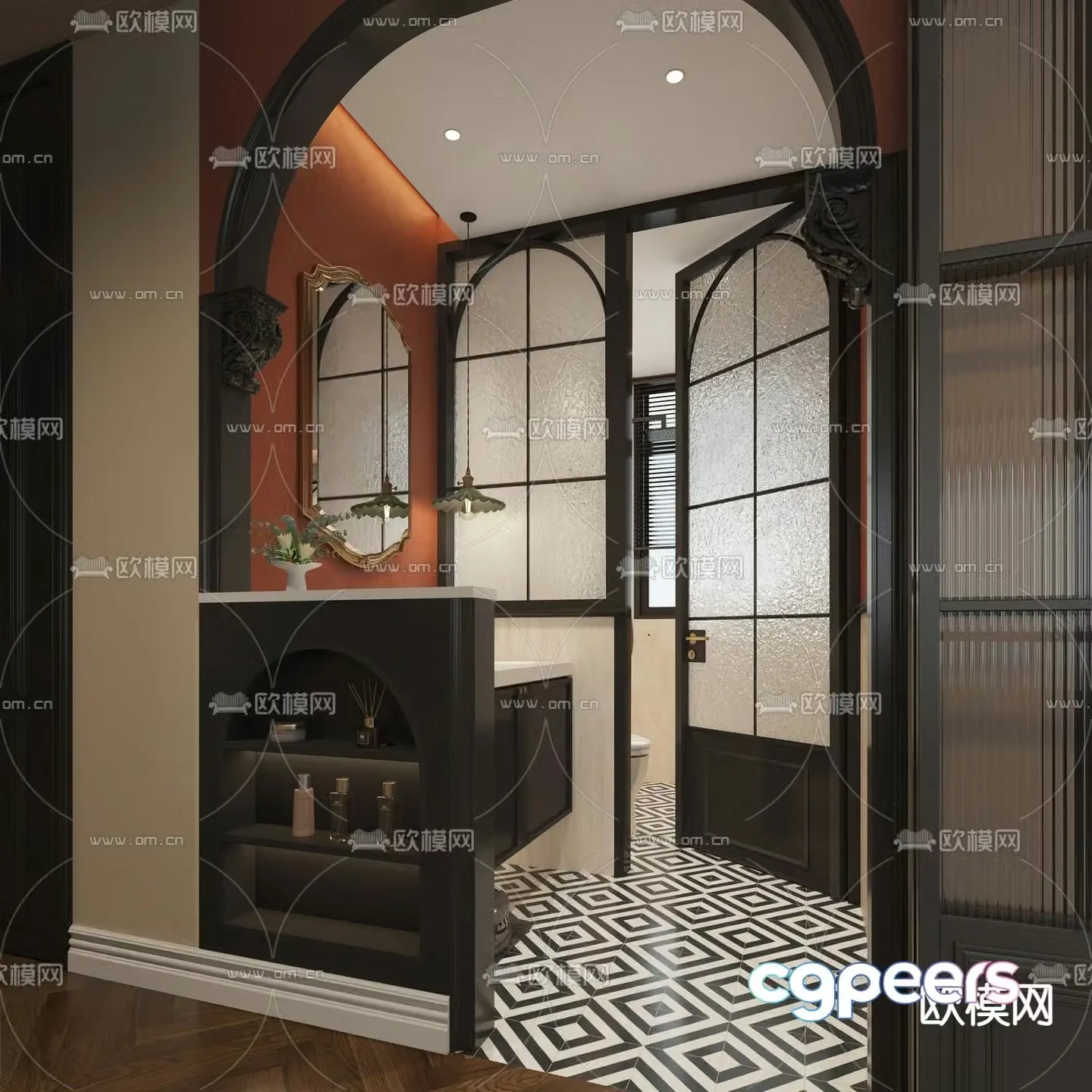 French bathroom 3d model