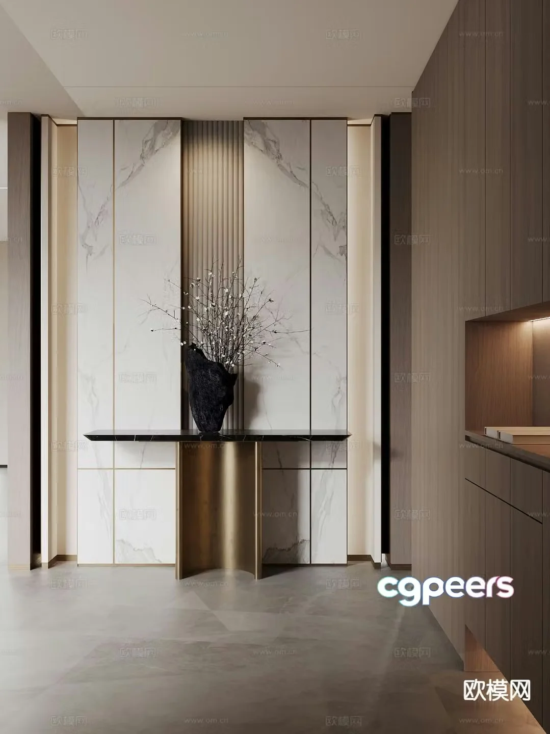 Modern entrance aisle 3D model