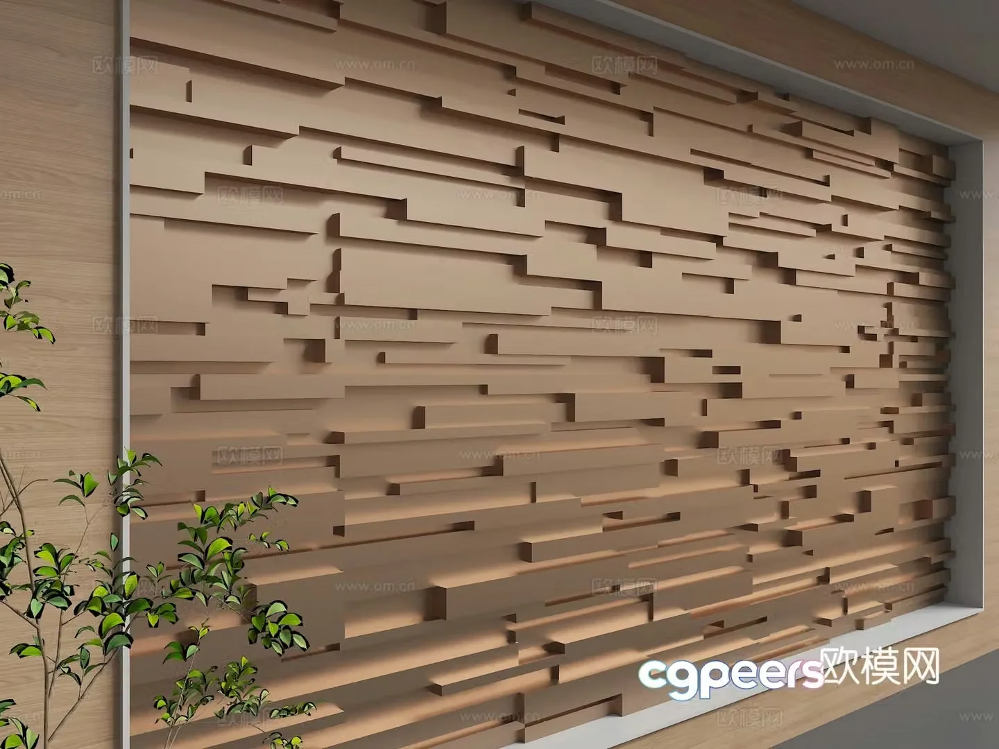 Modern background wall 3d model