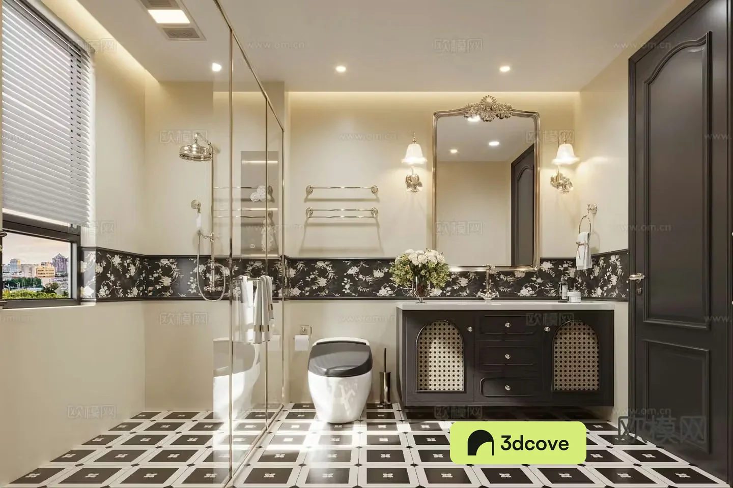 French retro bathroom