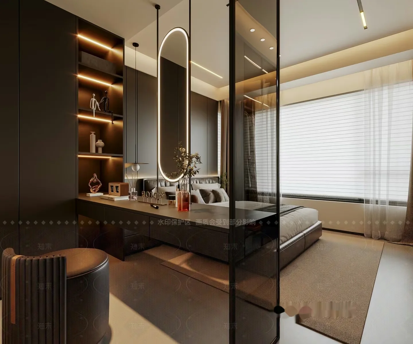 Modern Minimalist Bedroom 3D Model – 9090 – VRAY Render