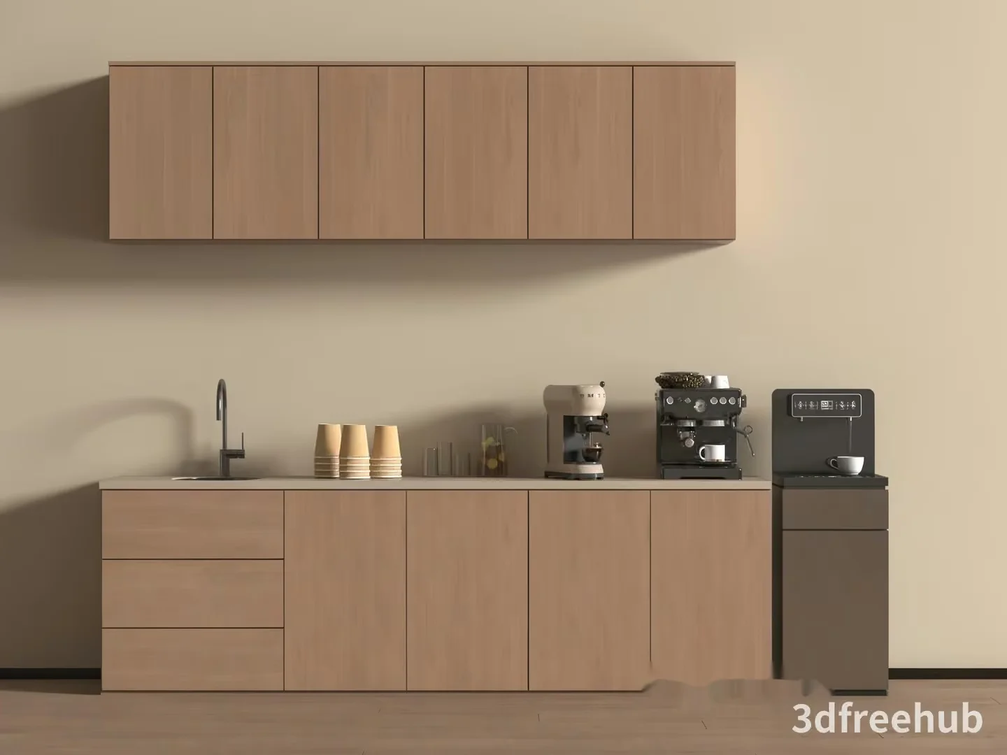 Modern Kitchen Setup 3D Model – 22429 – VRAY Render