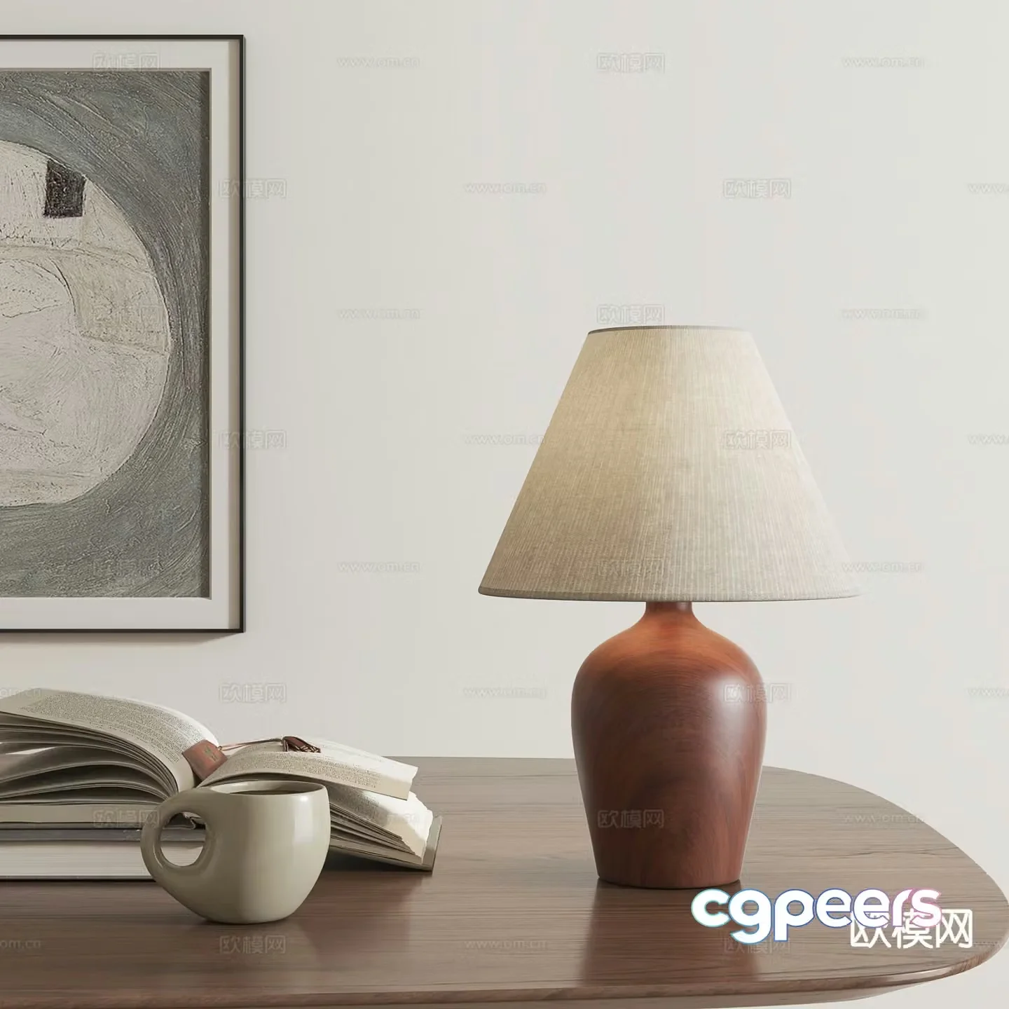 Wasabi retro desk lamp 3d model