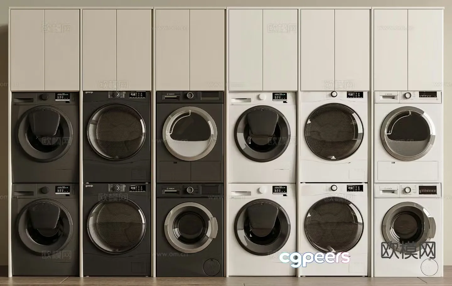 Washing machine dryer drum washing machine washing machine cabinet 3d model
